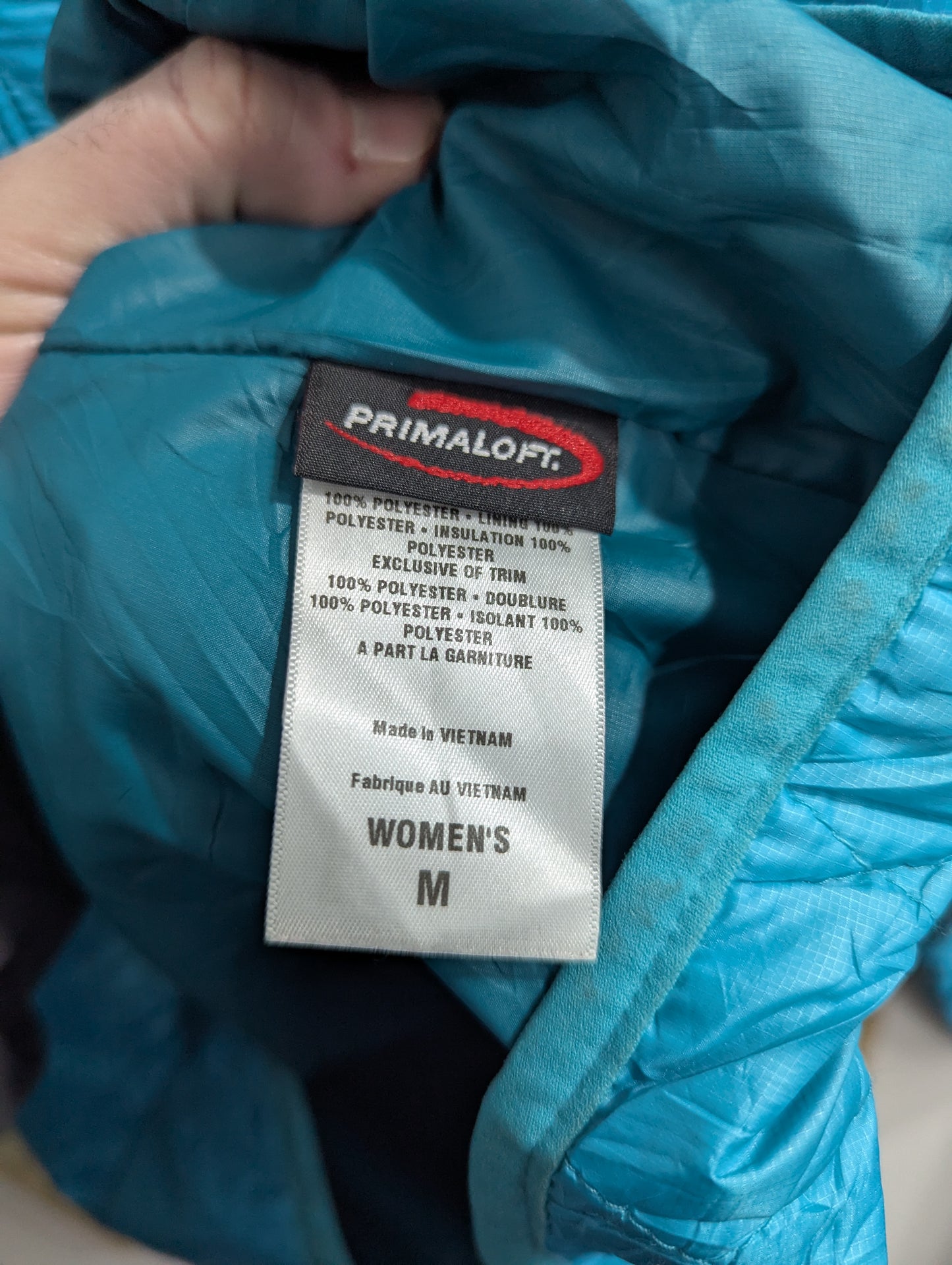 Patagonia Nano Puff Diamond Quilt Pullover Jacket Light Blue 84025 Medium