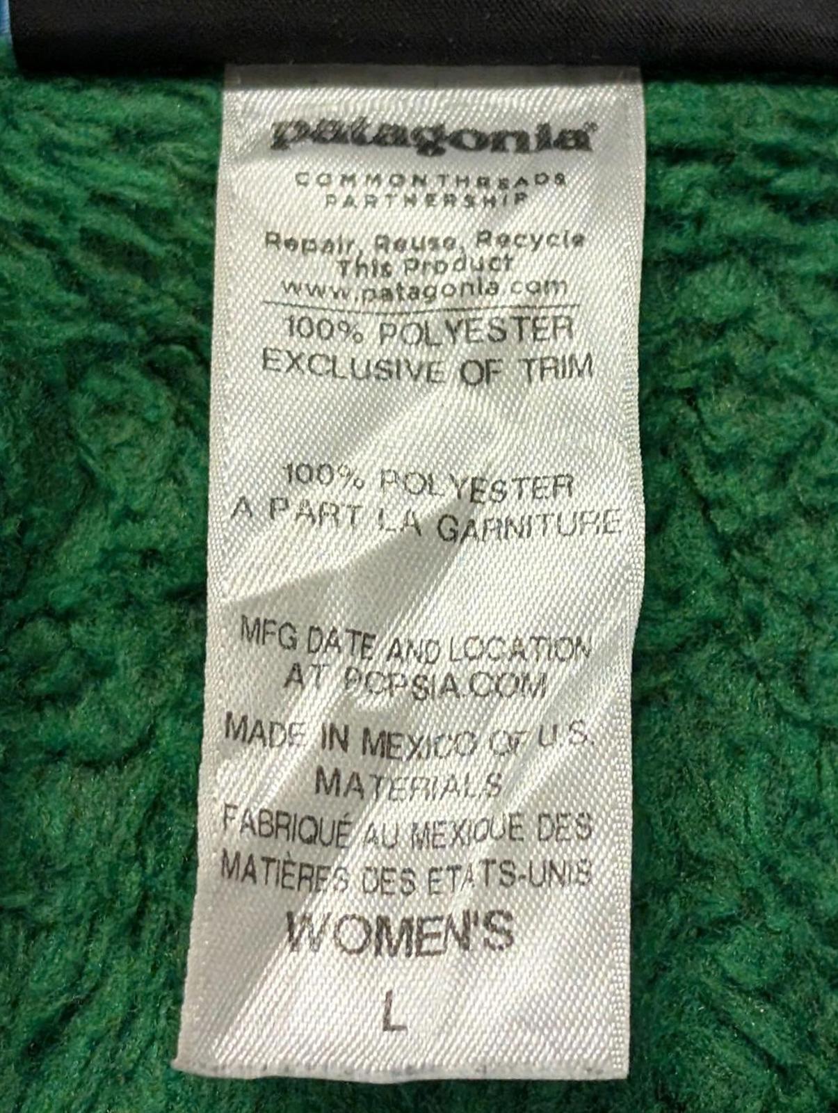 Patagonia Synchilla Snap-T Fleece Large Women Green Blue Pocket Retro-X Better