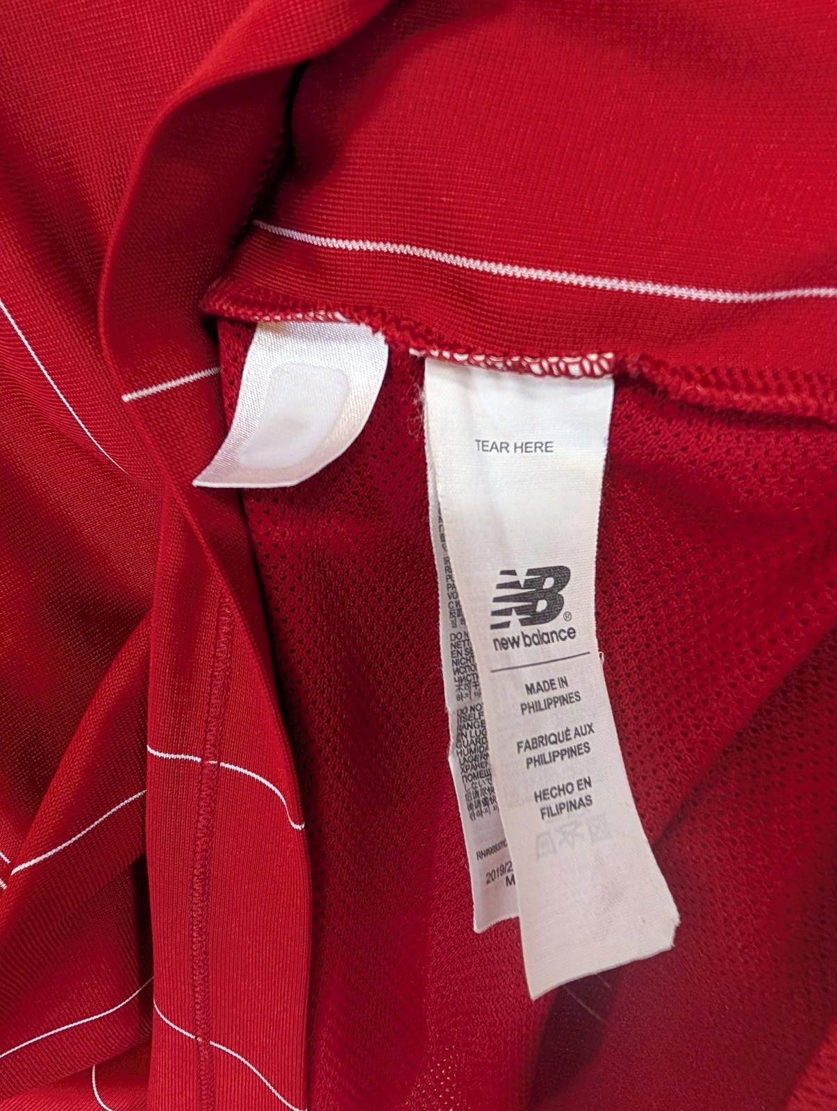 New Balance Liverpool Football Shirt Medium Men 2019/20 Home Kit Red LFC Dunn