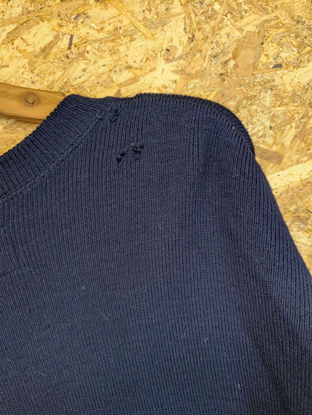 Filson Knitted Jumper Mens Large Navy Blue Wool Sweater Style 702 Made In USA