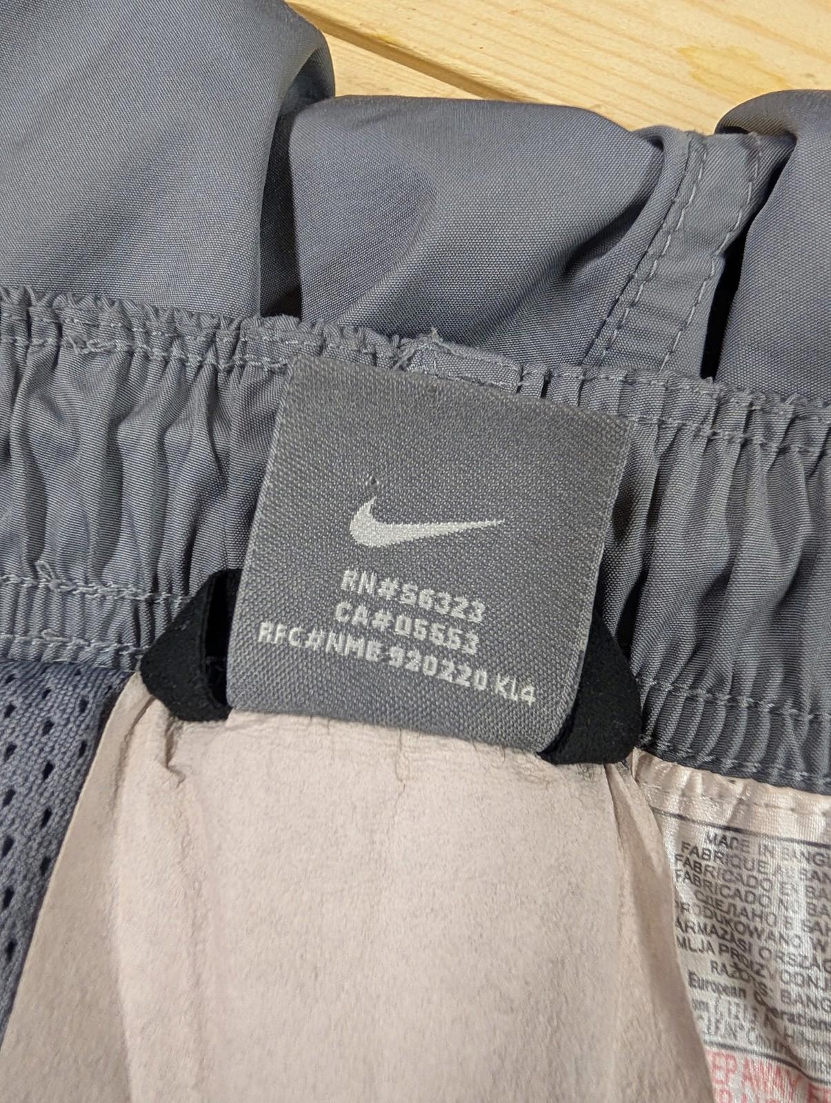 Nike Vintage 90s Track Pants Men Large Water-Repellent Grey Oversized Baggy