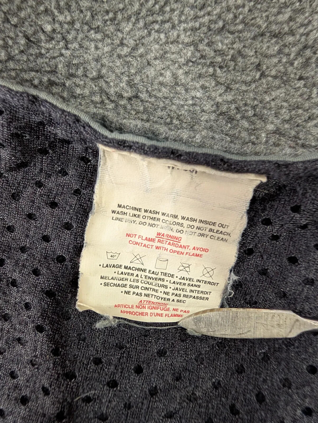 Vintage Patagonia Fleece Pullover Mens Medium Grey Full Zip Sherpa Snap-T 90s