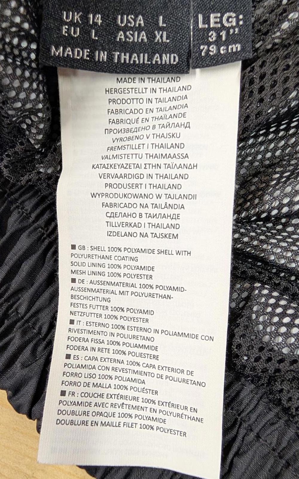 Berghaus Waterproof Trousers Size 14 Women Elastic Waist Black Snap Popper Sides