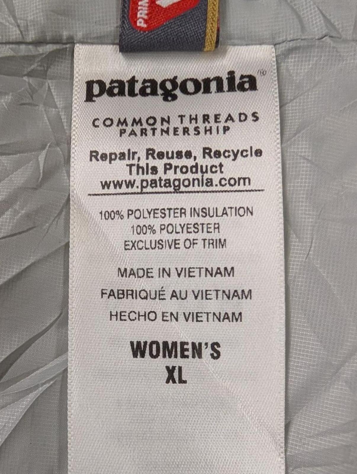 Patagonia Nano Puff Vest XL Women Grey Gilet Insulated Bodywarmer Jacket