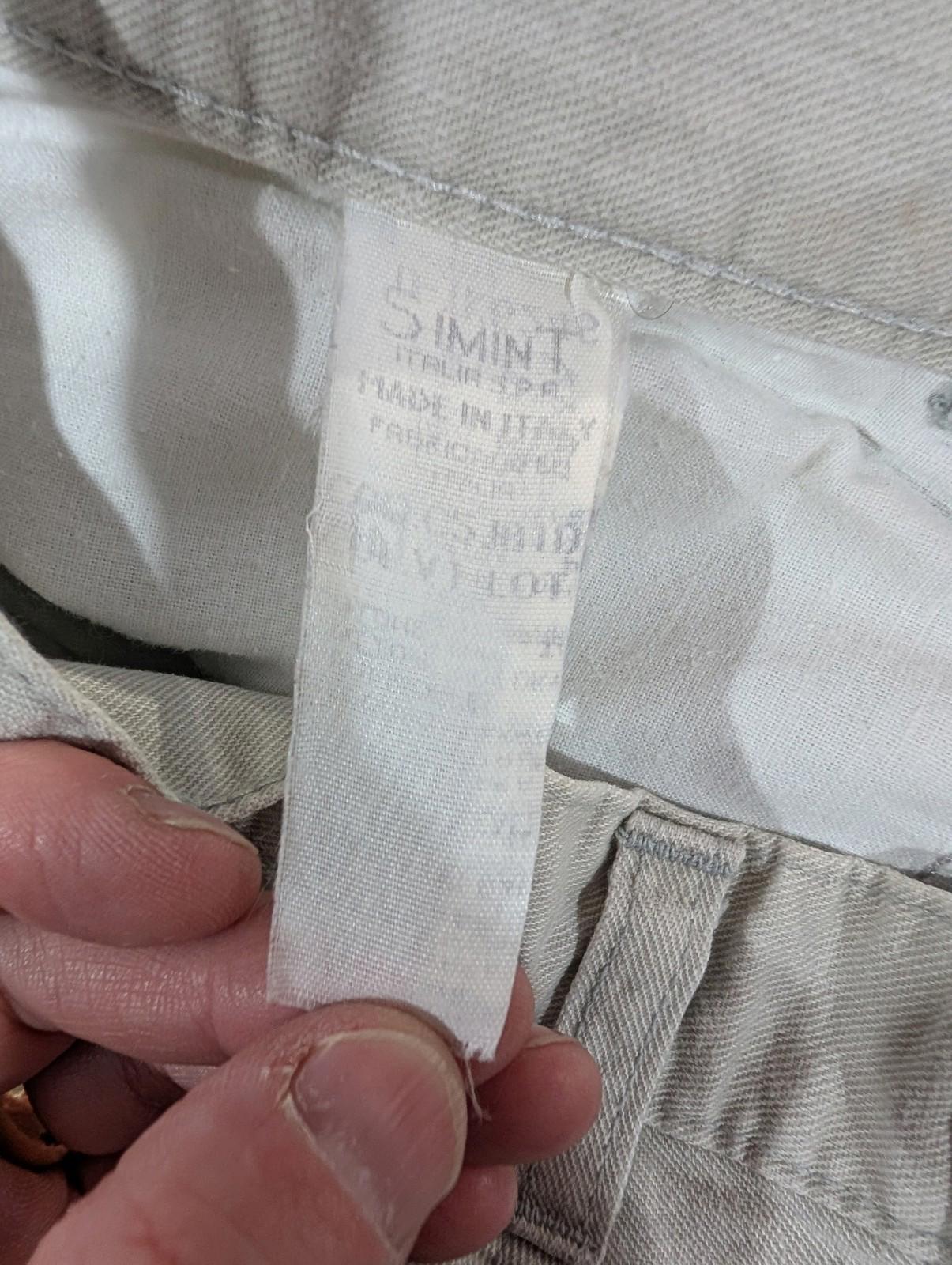 Armani Jeans W31 L29 Men Regular Fit Beige Denim Trousers Tapered Leg Italy Made