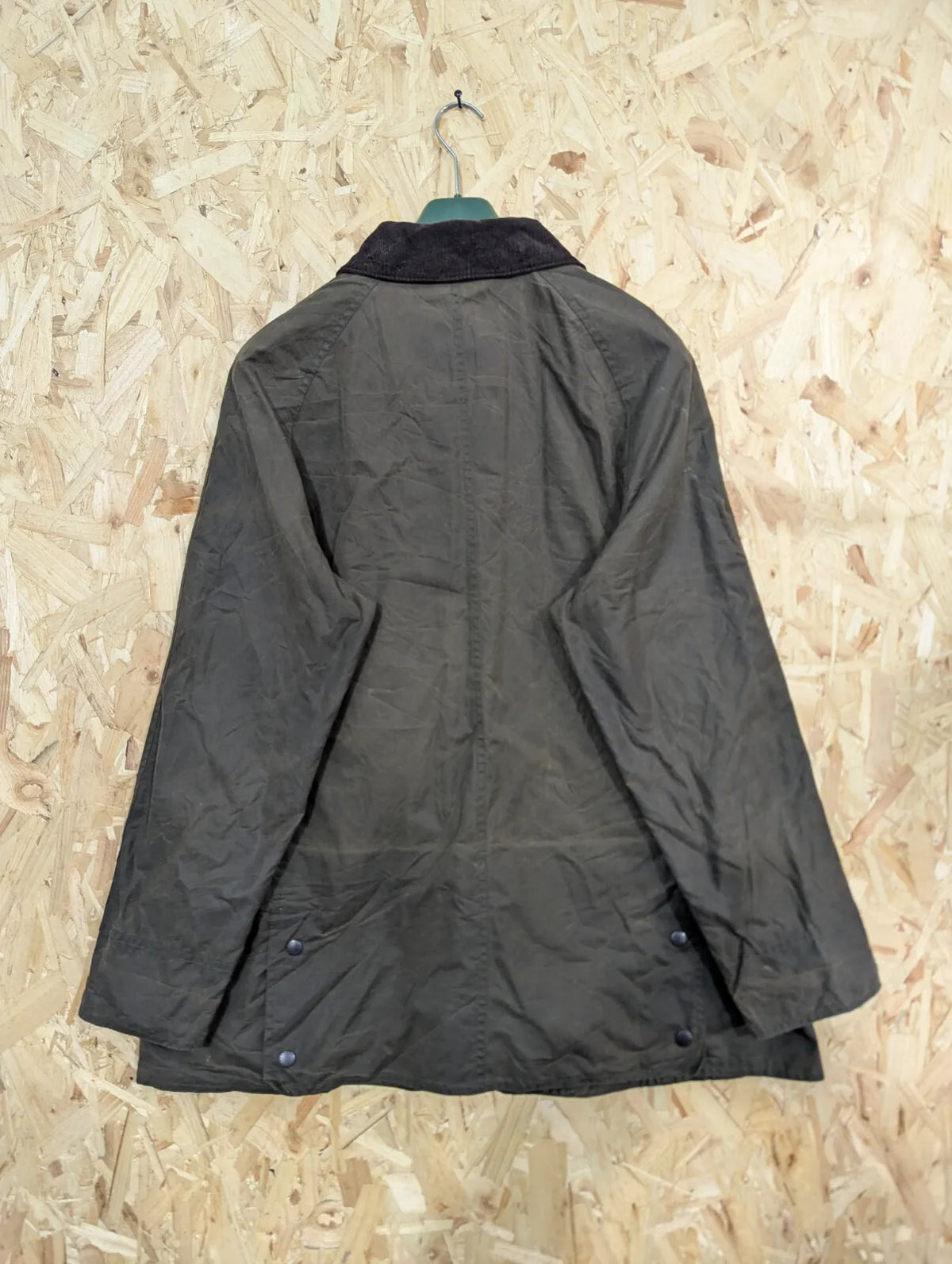 Barbour Beadnell Wax Jacket Womens UK20 Olive Green Tartan Liner Cord Collar