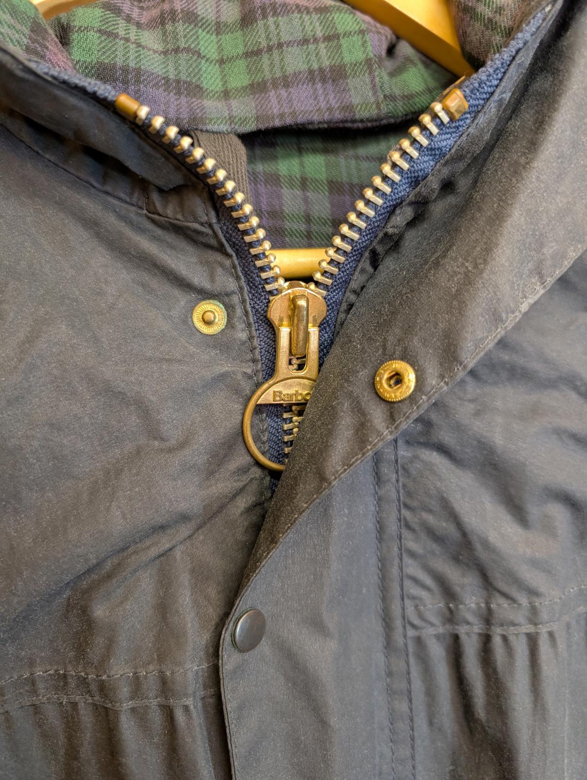 Barbour A6 Lined Durham C36 91cm Vintage Wax Jacket 90s Falklands Rare Hood