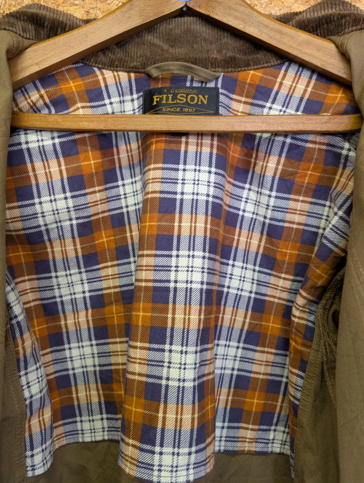 Filson Canvas Outfitter Jacket Men XXXL Kangaroo Brown Button Cord Detroit USA