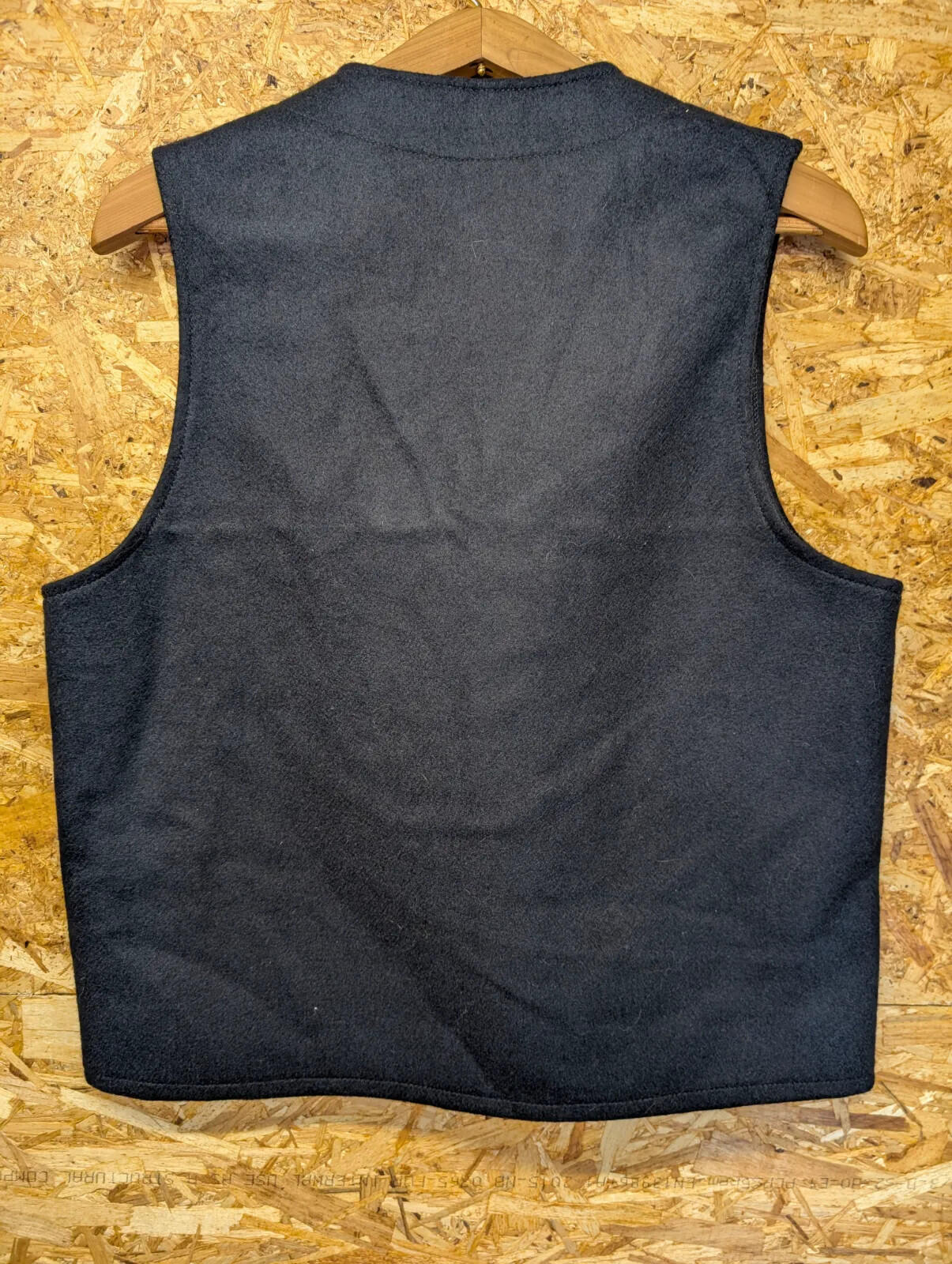 Filson Mackinaw Wool Vest Mens Medium 40 Navy Blue USA Made Button Up Gilet