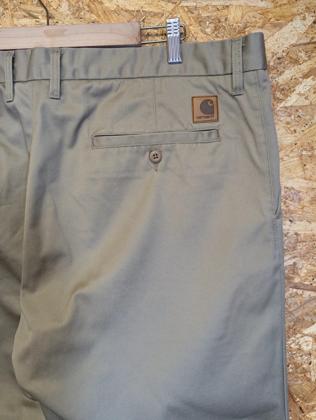 Carhartt Johnson Pant Chino Pants Mens W40 L32 Khaki Cotton Workwear Straight