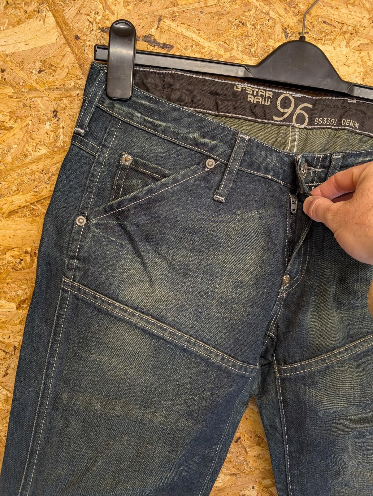 G-Star Raw Slim Jeans W28 L32 Women Dark Wash Denim Skinny Cinch Buckle Blue