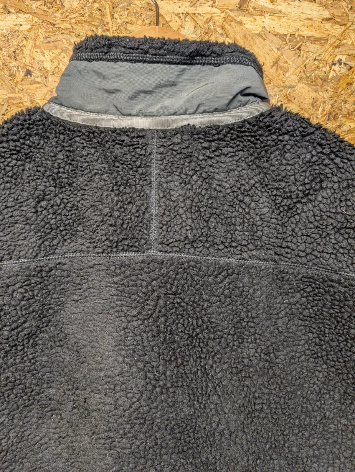 Patagonia Retro-X Vest Fleece Mens XL Black Deep Pile Full Zip Borg Sherpa Gilet