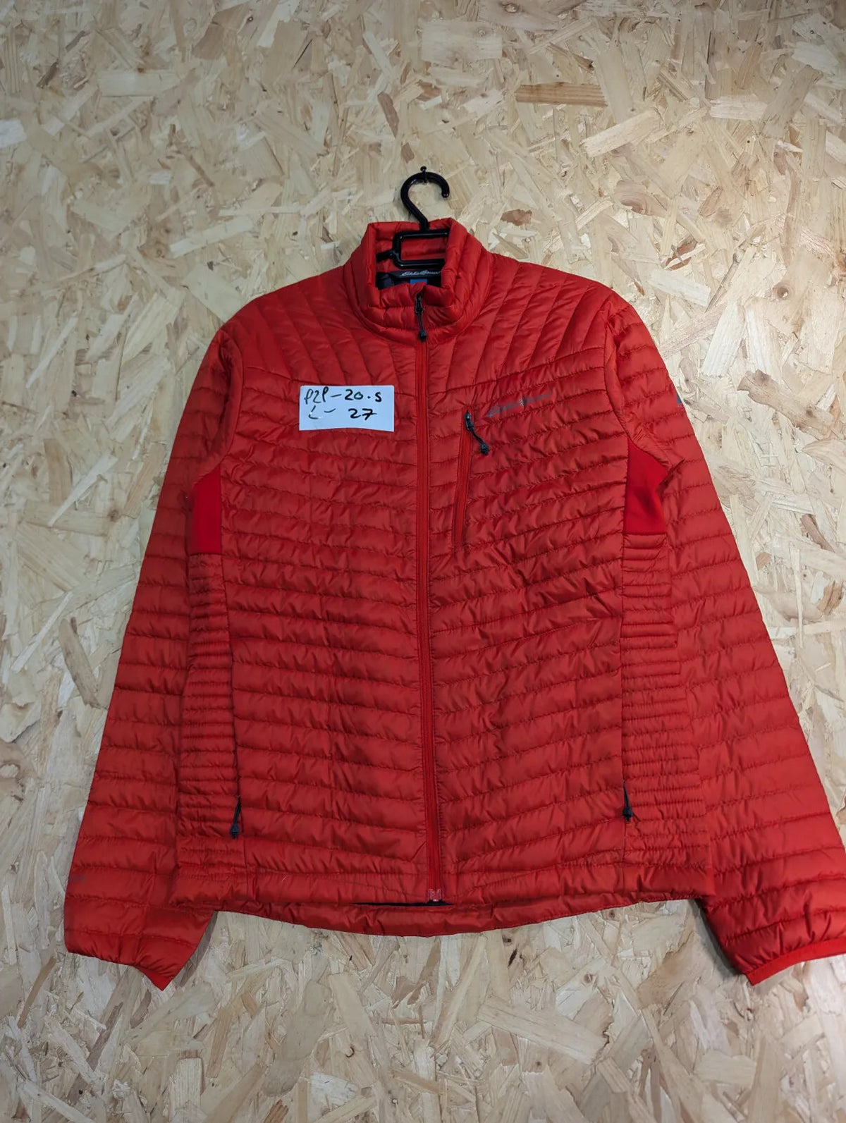 Eddie Bauer Puffer Jacket Mens Small Red Down Filled 800 Fill Power Pertex