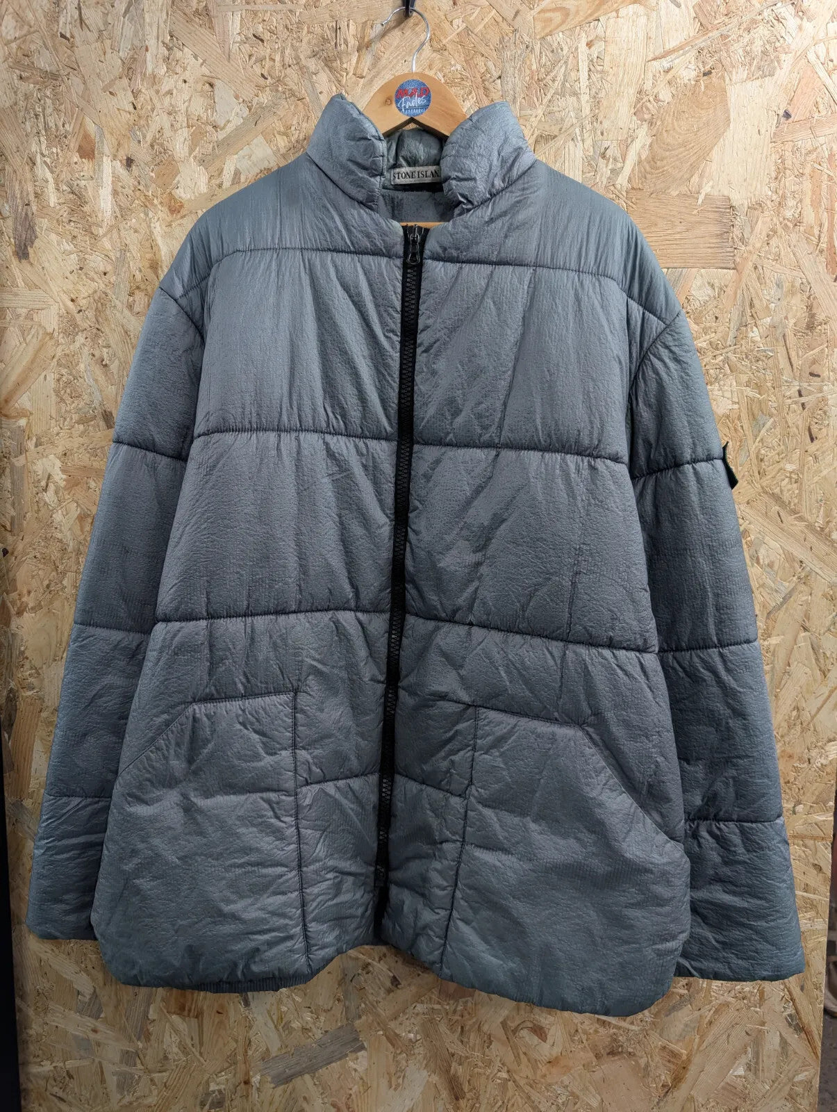 Vintage Stone Island Puffer Jacket Mens XL Grey 95 Massimo Osti Italy Green Edge