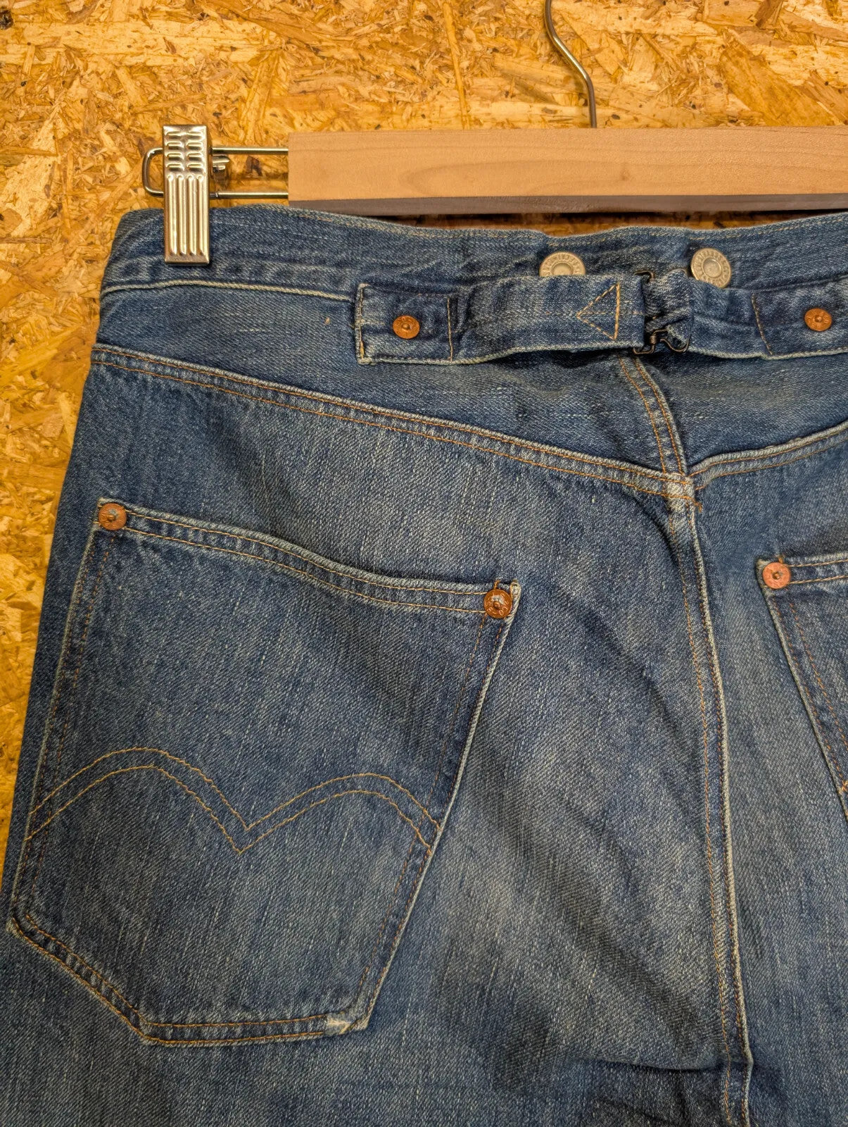 Levis Vintage Clothing 501 1915 Blue Jeans W28 Cinch Raw Hem Cropped Selvedge