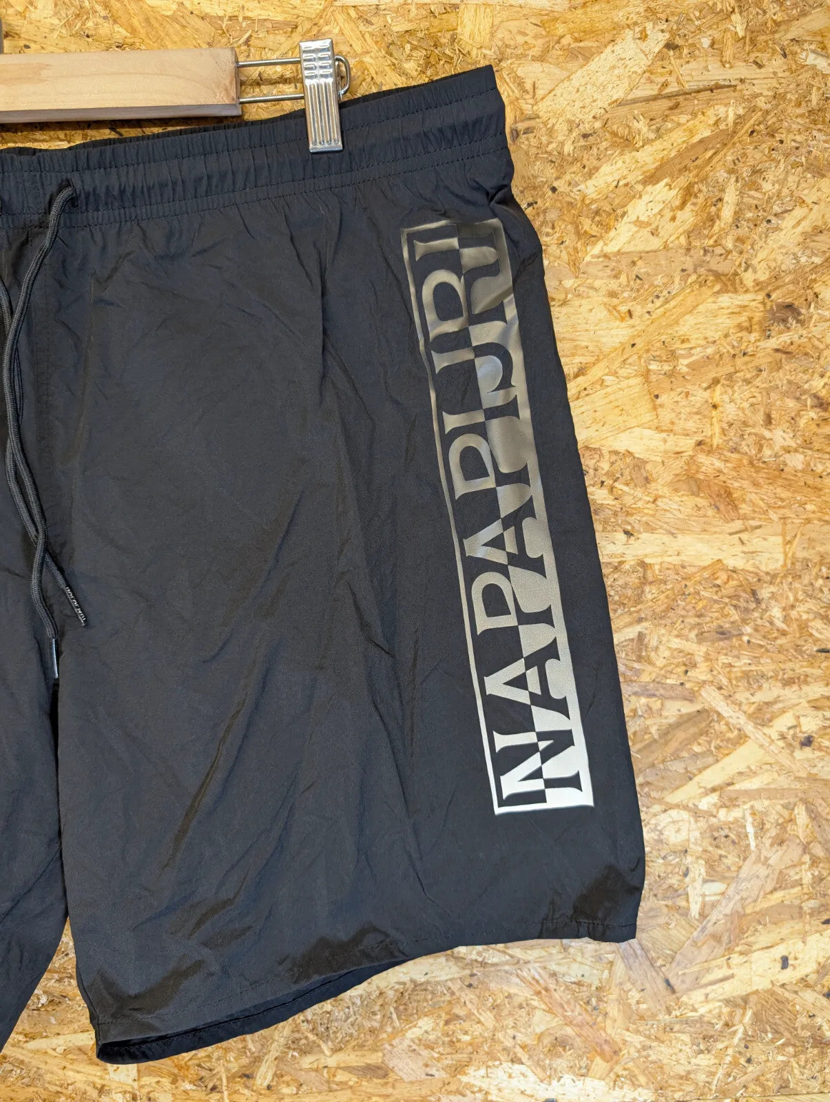 Napapijri Victor Swim Shorts Mens XXL Black Mesh Lining Logo SN03 Oi Polloi