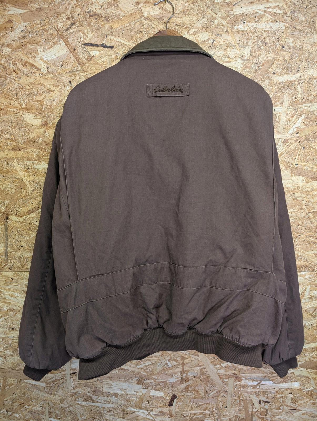 Cabelas Padded Jacket XXL Men Brown Cotton Hunting Coat Leather USA Detroit