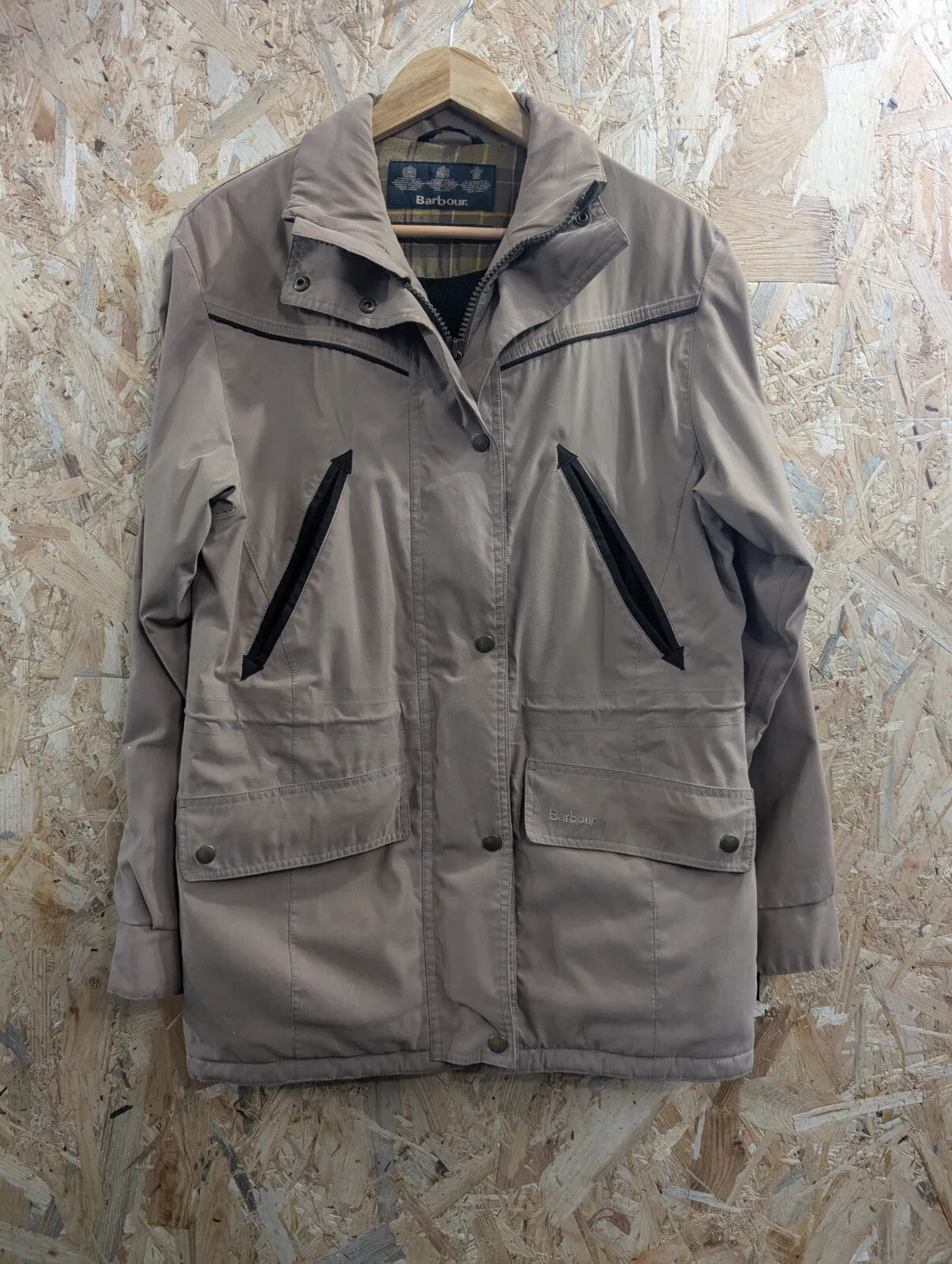 Barbour Khaki Fulbourn L1055 Jacket Womens UK8 Taupe Waterproof Breathable