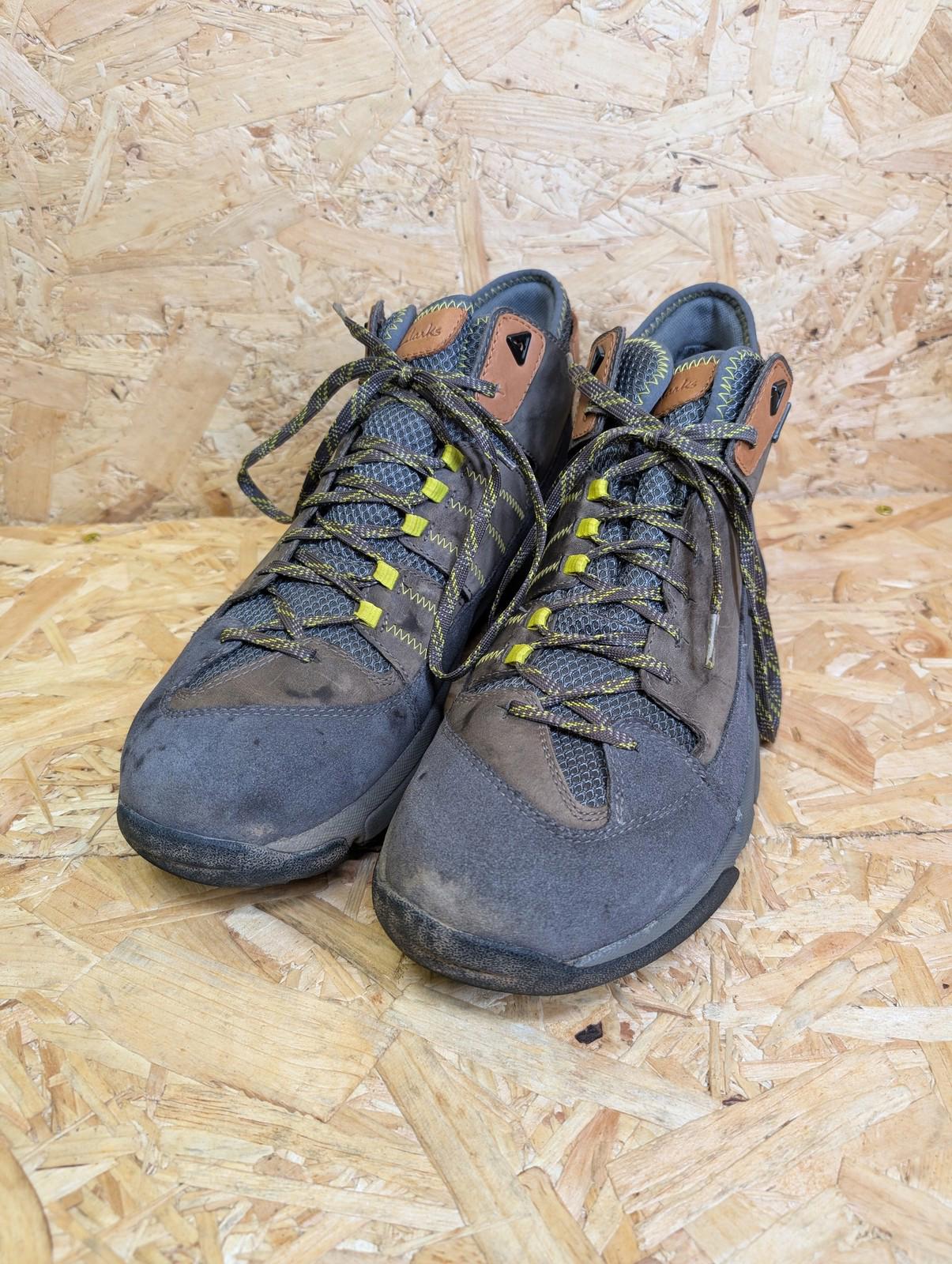 Clarks Mens Hiking Boots UK 11 Tri Outflex GTX Gore-Tec Walking Retro Grey Brown