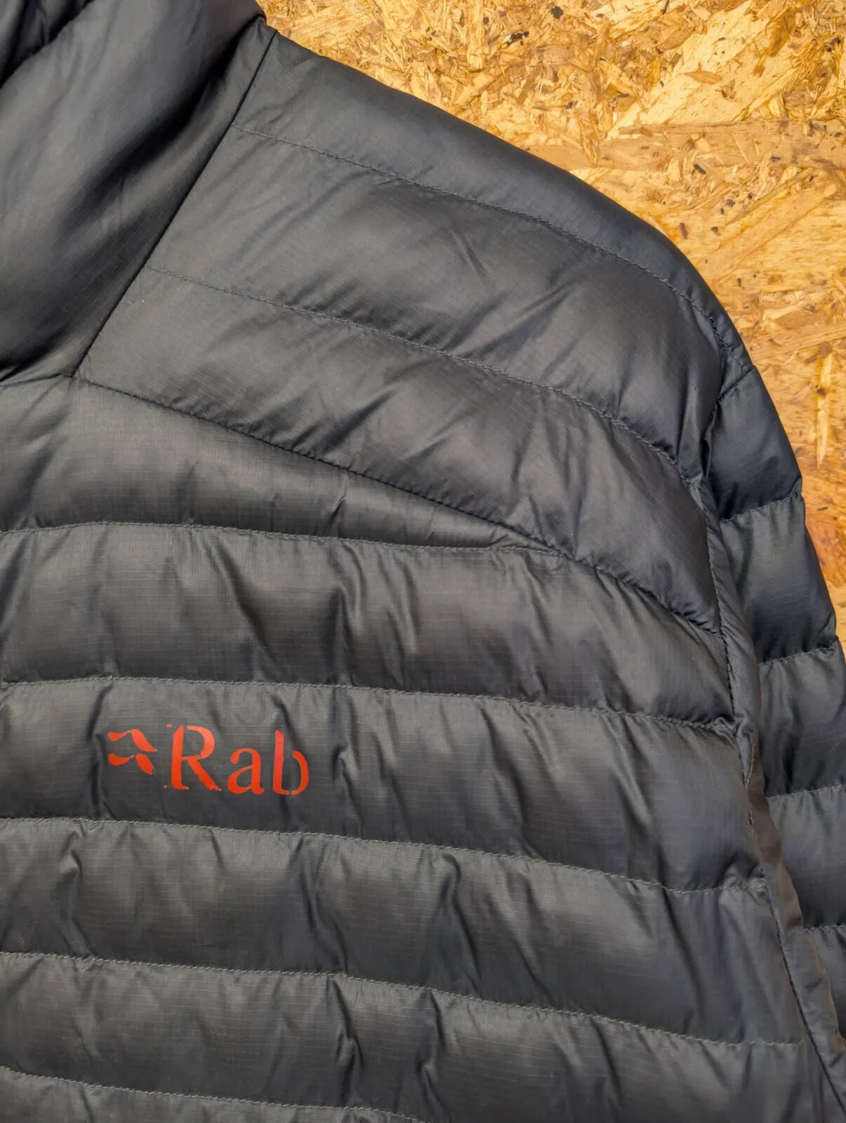 Rab Cirrus Puffer Jacket Mens XL Black Full Zip Insulated Pertex Quantum Layer