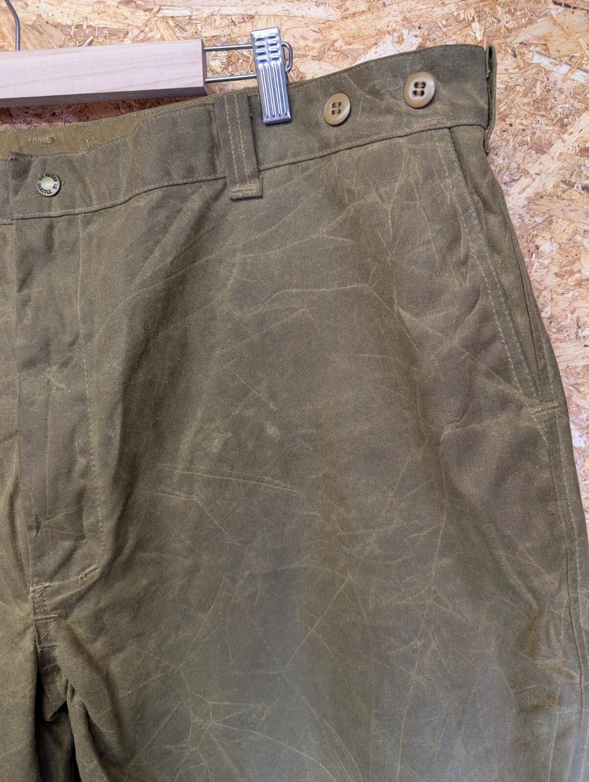 Filson Single Tin Cloth Pants W44 L31 Style 69 Thorn Trousers Workwear USA Made