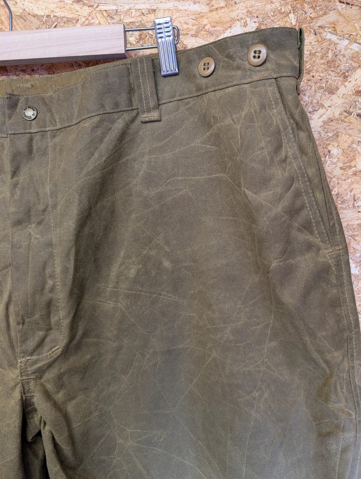 Filson Single Tin Cloth Pants W44 L31 Style 69 Thorn Trousers Workwear USA Made