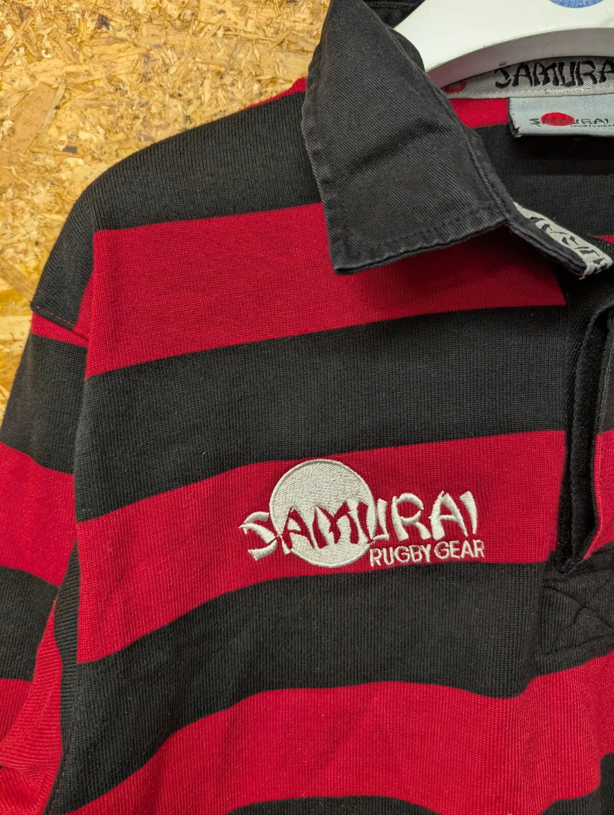 Blackheath Rugby Club Shirt Medium 14/15 Home Red Cotton Stripe L/S Embroidered