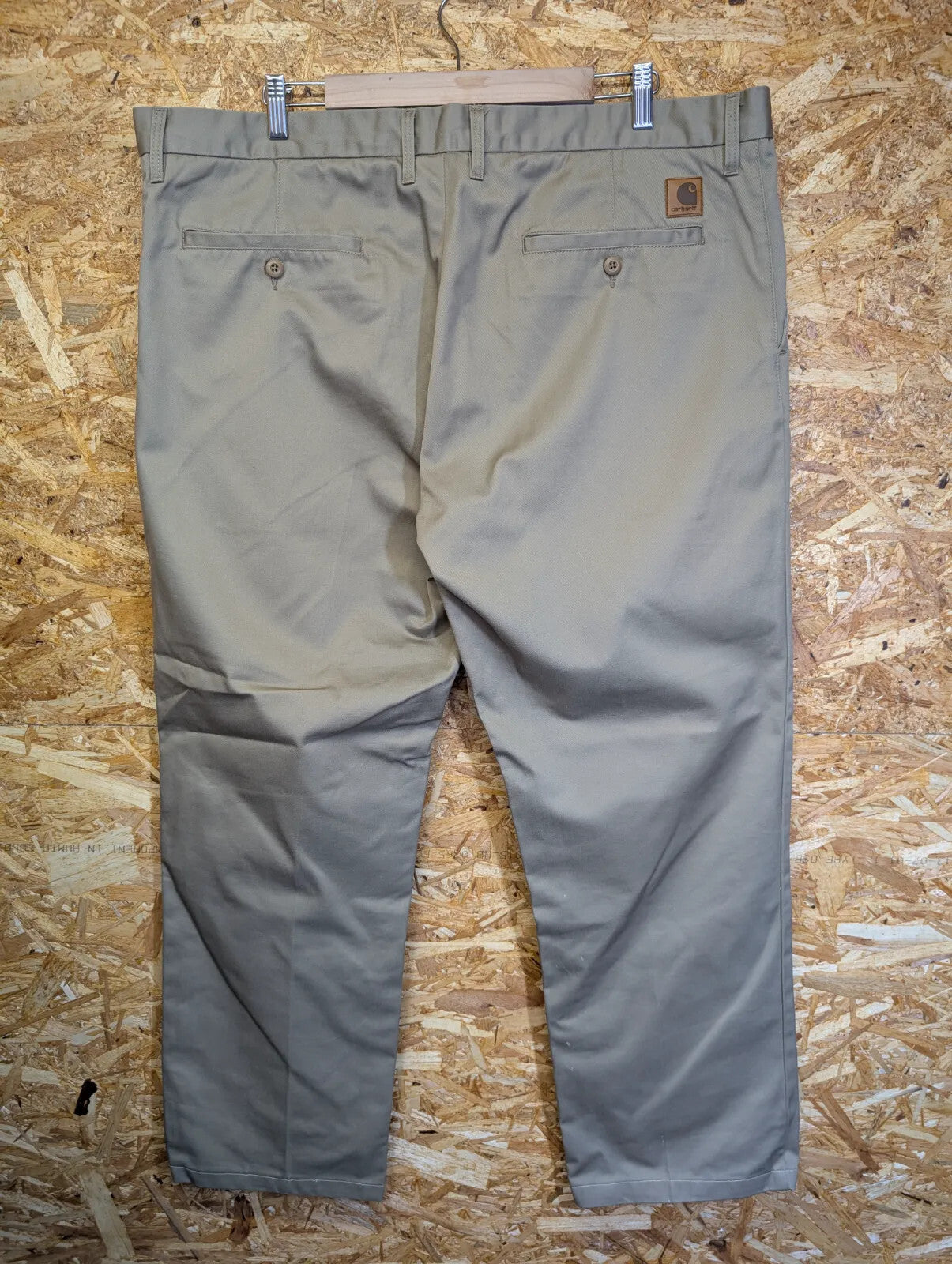 Carhartt Johnson Pant Chino Pants Mens W40 L32 Khaki Cotton Workwear Straight
