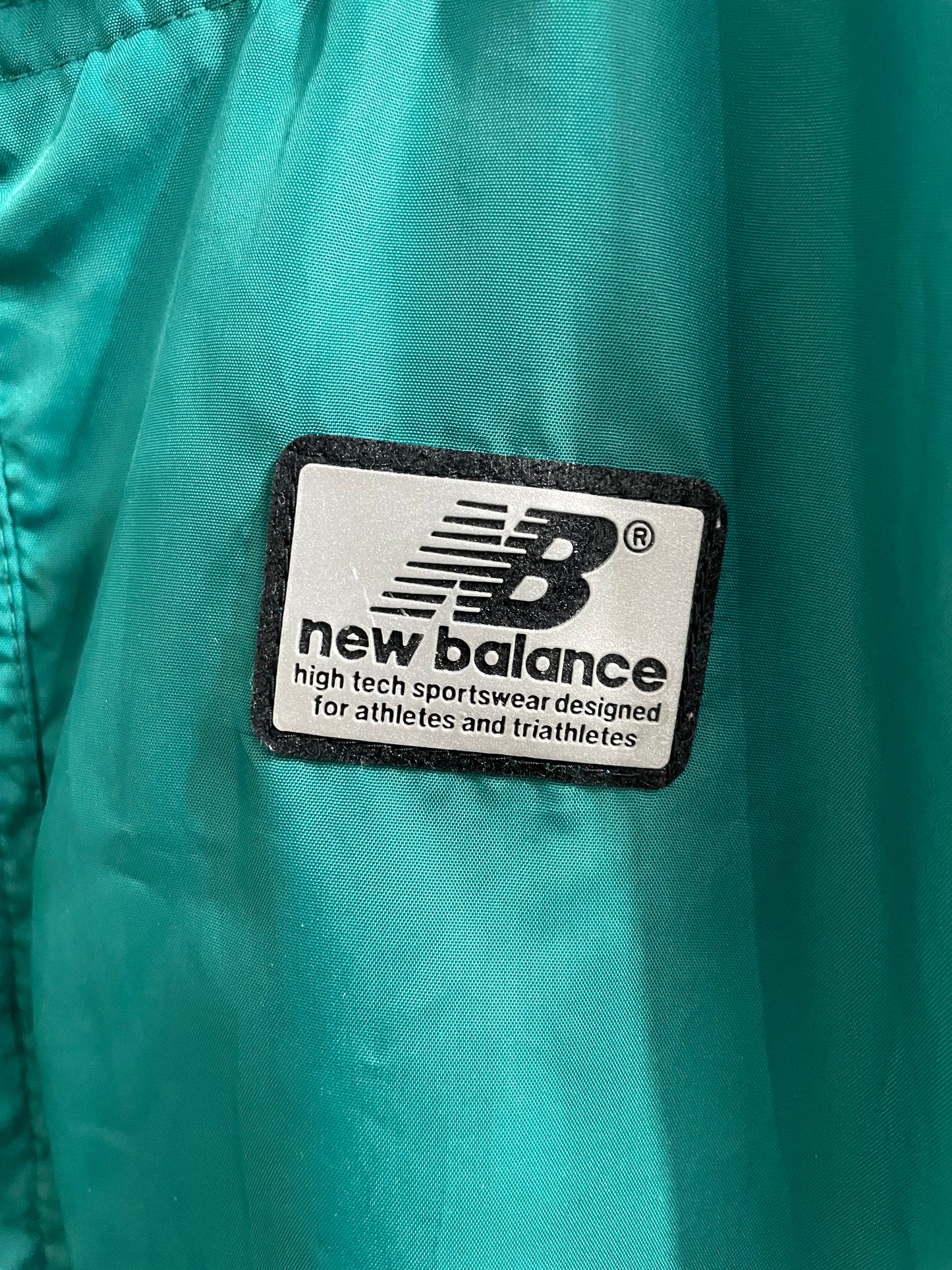 New Balance Vintage 90s Shell Track Jacket  Windbreaker Teal Green Mens Large