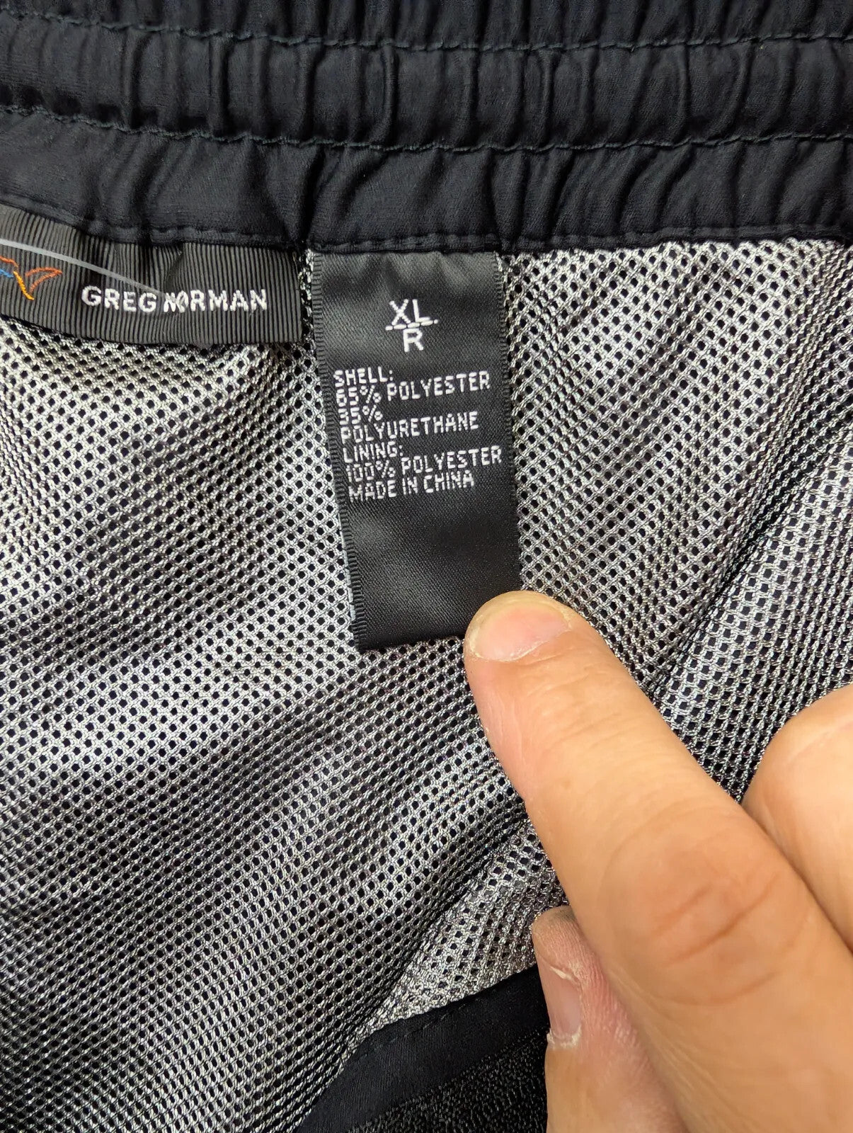 Greg Norman Golf Pants Mens W38 L32 XL Waterproof Black Elastic Stretch Cuff Zip