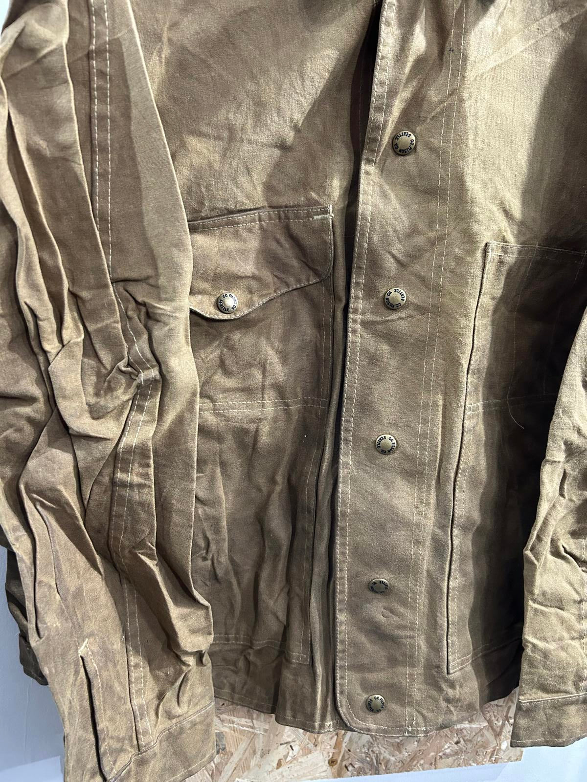 Filson Tin Cloth Jacket Large Style 620 Tin Cloth Coat Made In USA