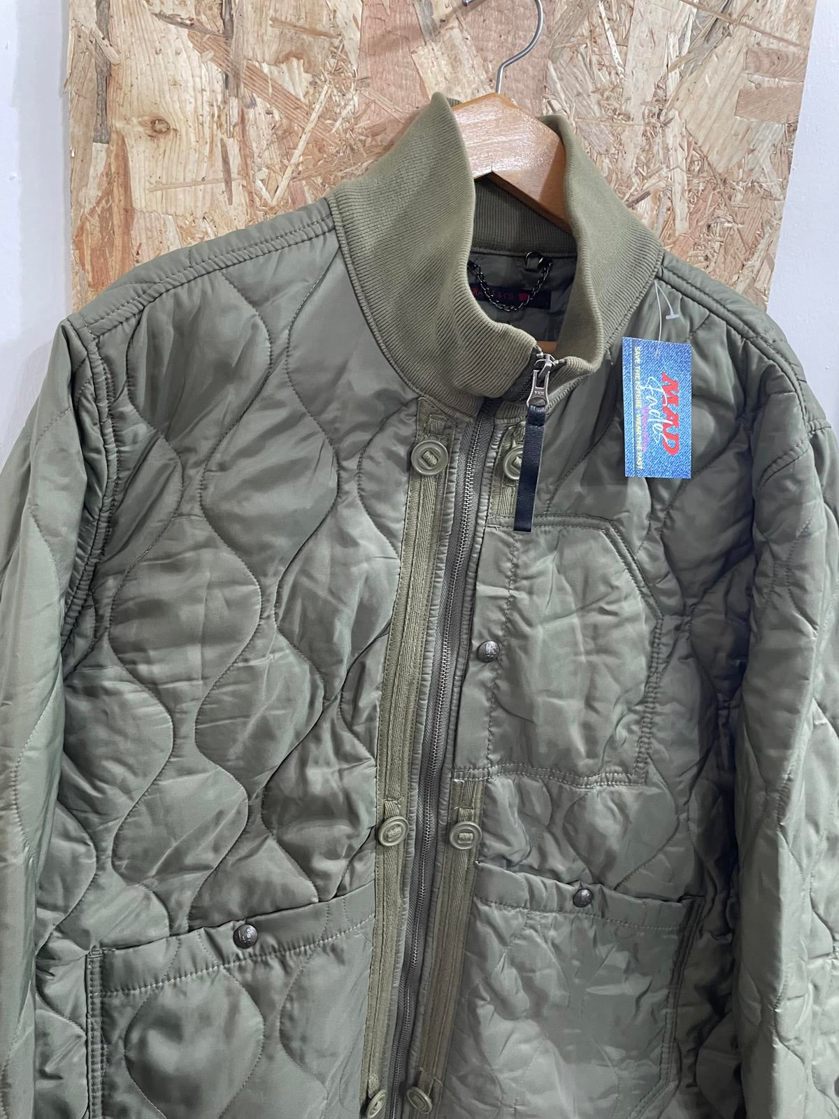 Levis M65 Bomber Jacket Liner XL Padded Utility Hooded Khaki Green