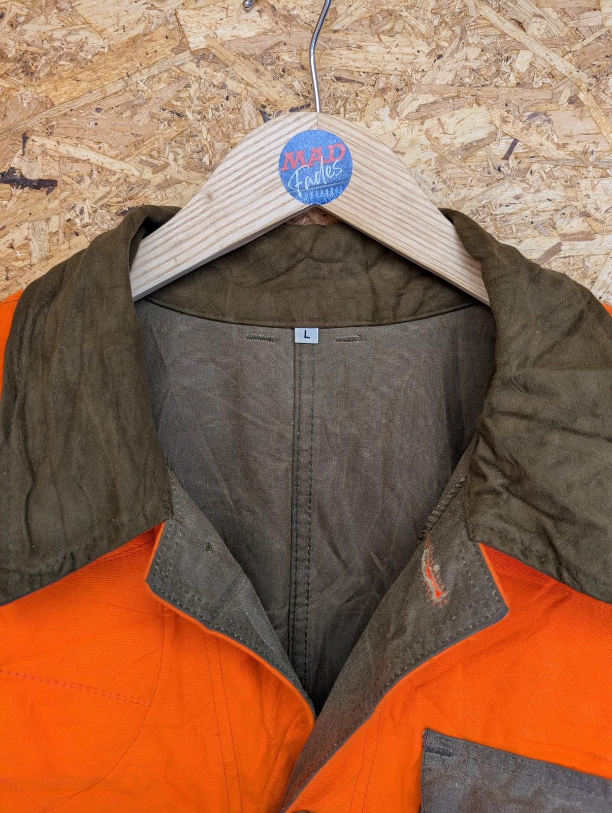 Filson Tin Cloth 463 Hunting Jacket Large Men USA Made Outdoor Orange Tan Wax
