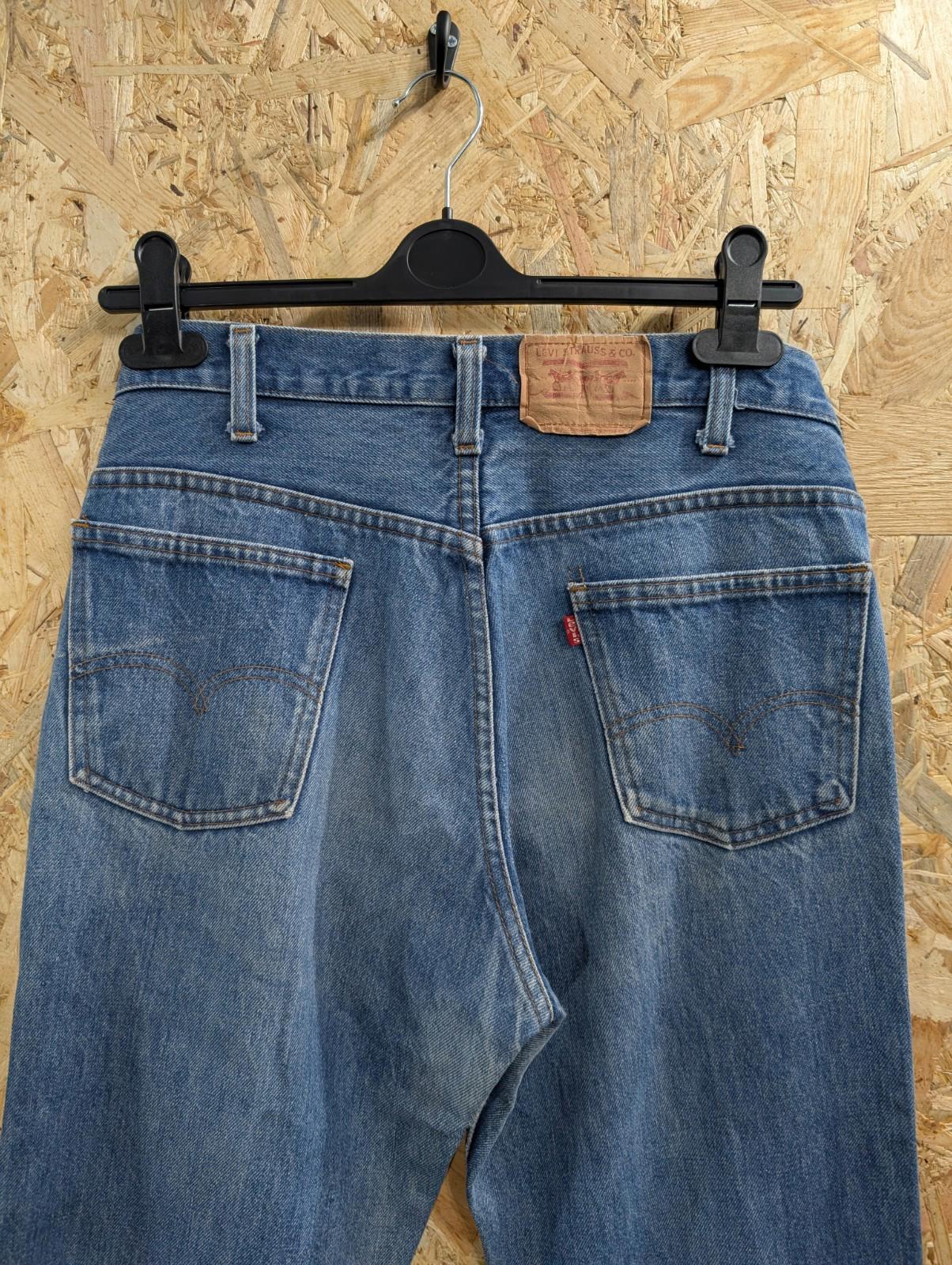 Levis Canadian Jeans W34 L34 Vintage 80s Straight Fit Mid Blue Denim Zip Fly