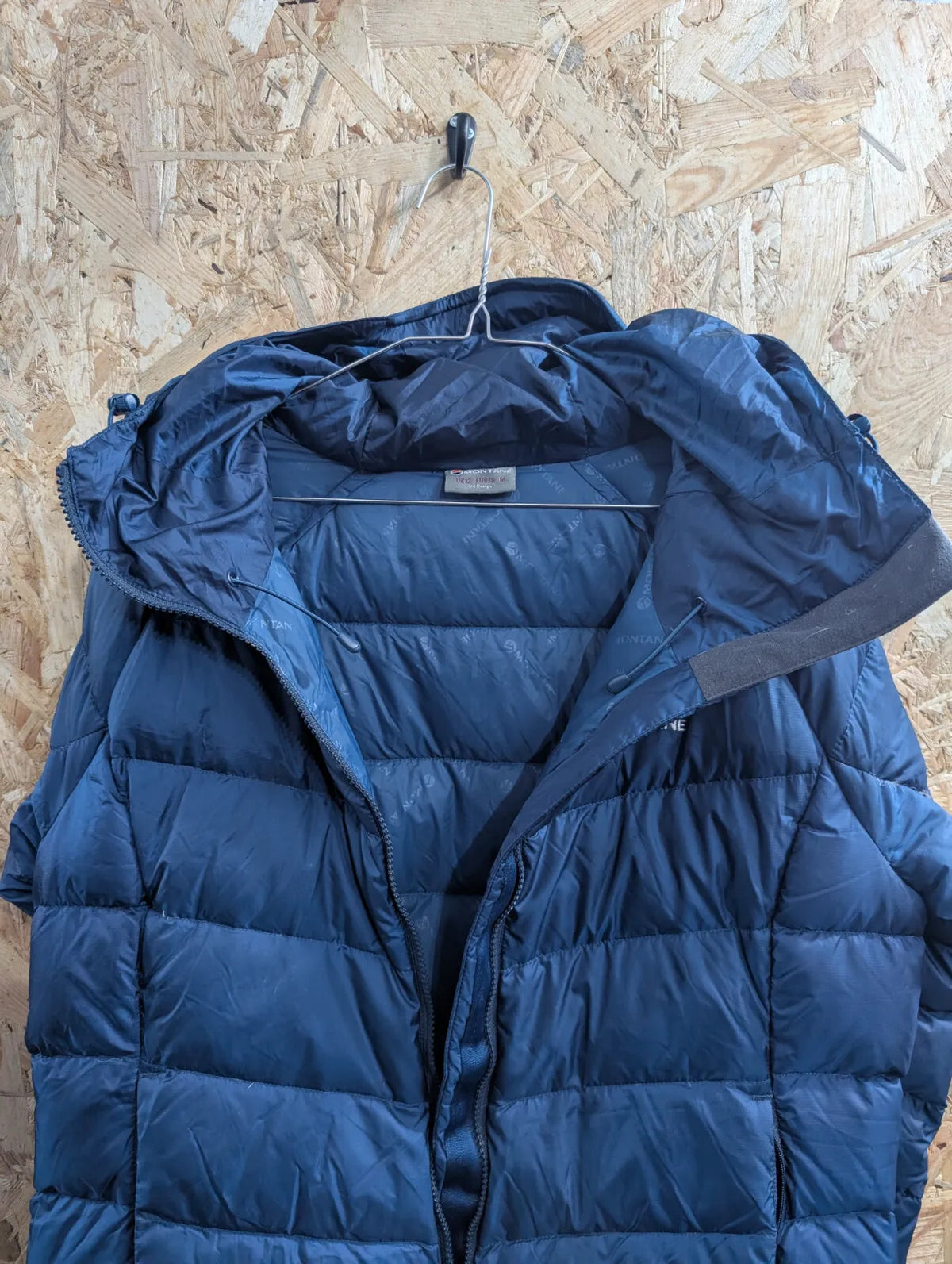 Montane Anti Freeze XT Down Jacket Womens UK 12 Teal Blue Hooded Puffer Hiking