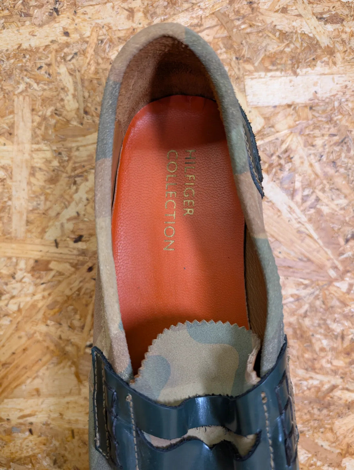 Tommy Hilfiger Collection Penny Loafer Mens UK 10.5 Camo Slip On Casual Leather