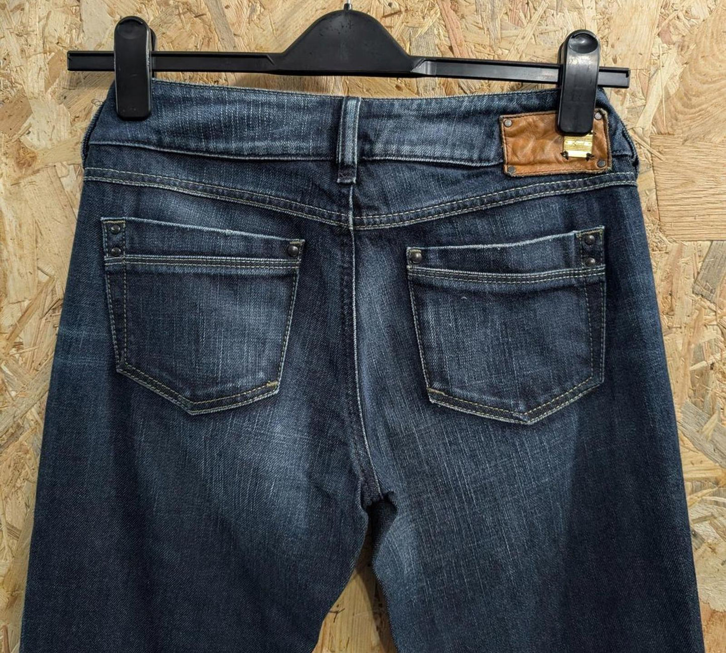 Diesel Ronhar Bootcut Jeans W28 L32 Low Rise Navy Blue Stretch Denim Vintage Y2K