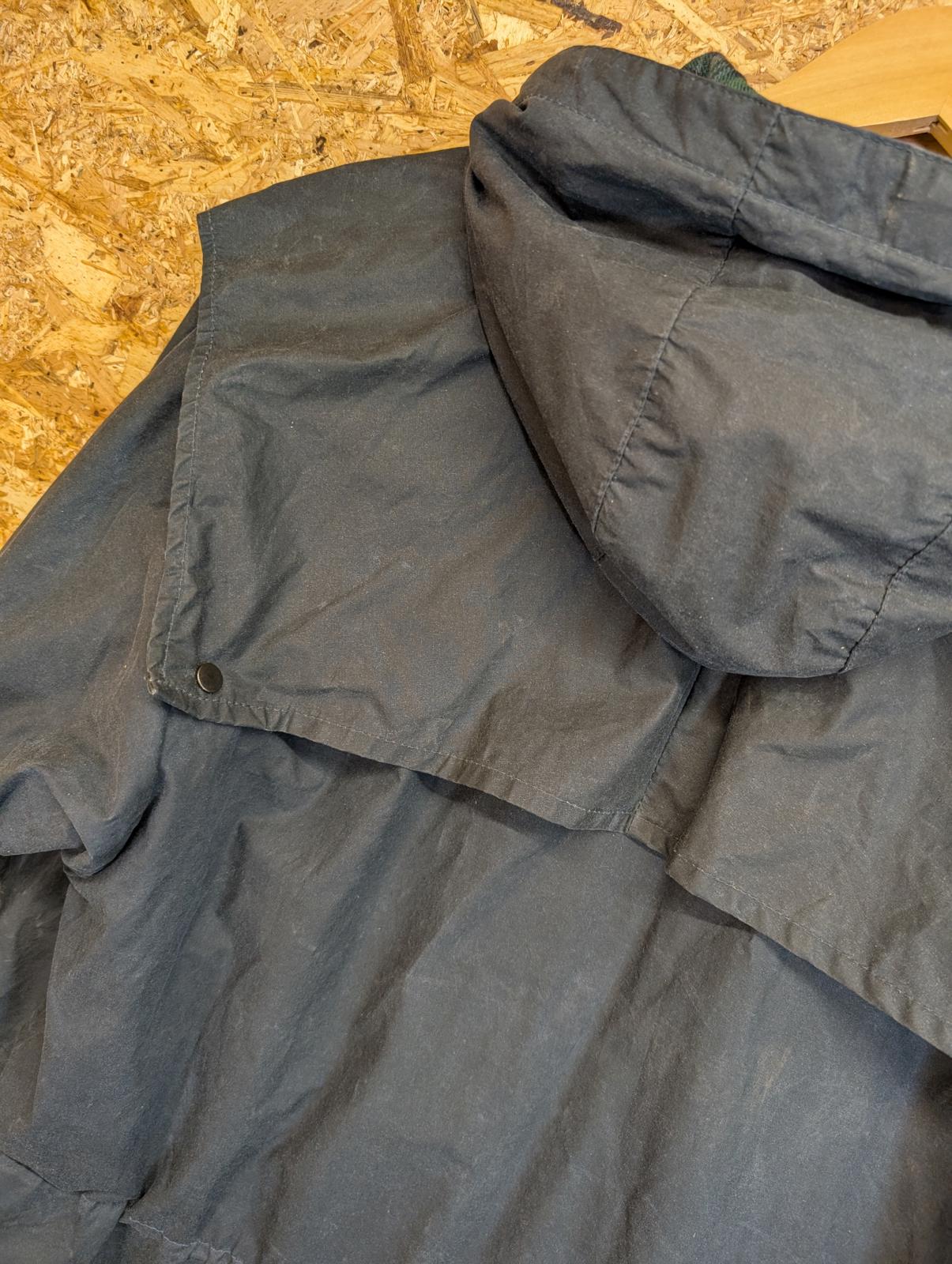 Barbour A6 Lined Durham C36 91cm Vintage Wax Jacket 90s Falklands Rare Hood