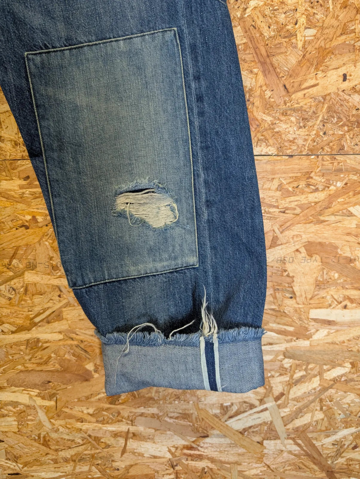 Levis Vintage Clothing 501 1915 Blue Jeans W28 Cinch Raw Hem Cropped Selvedge