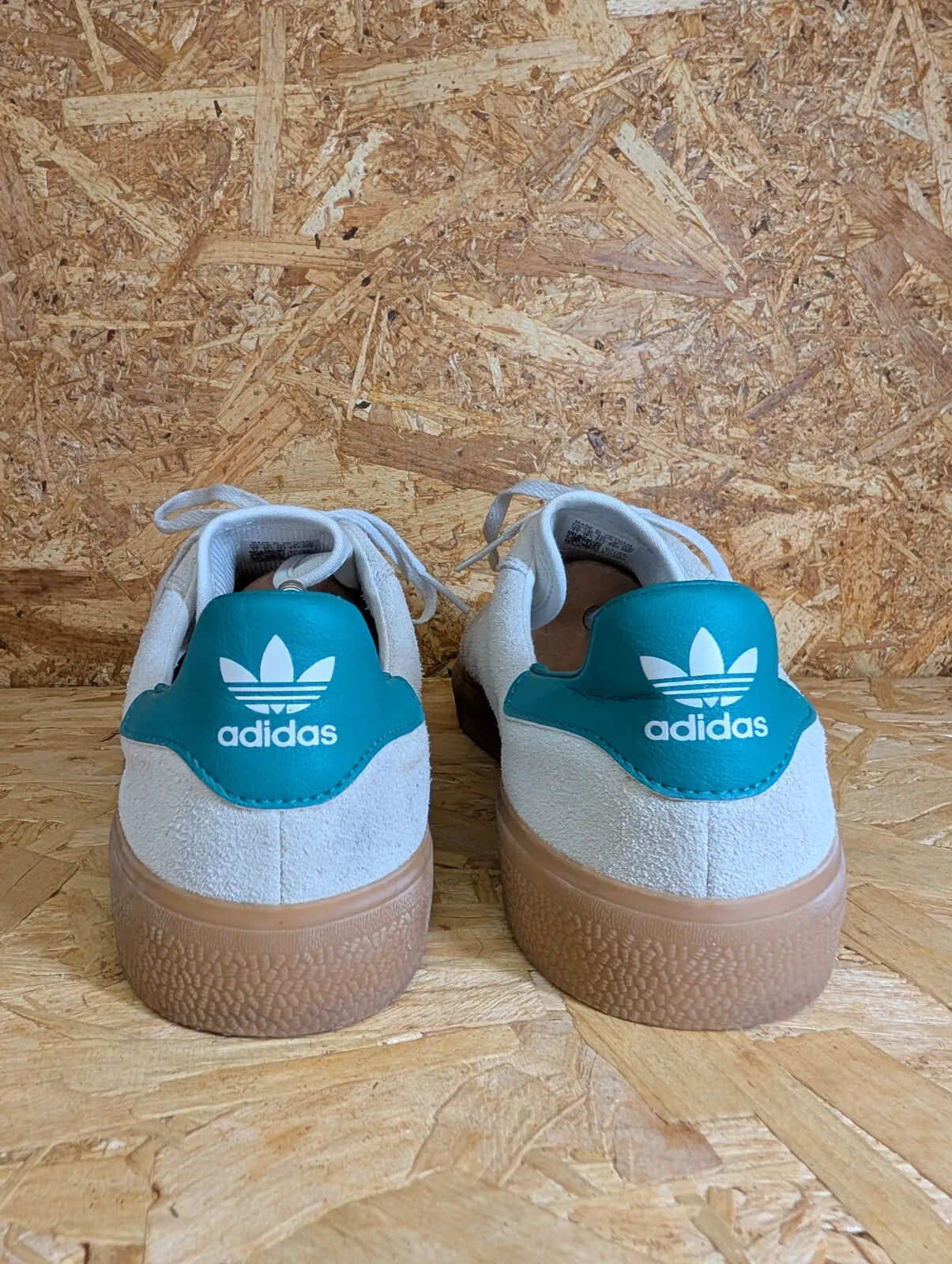Adidas Skate Shoes Mens UK10.5 Grey Suede Gum Sole Lace Leather SB Low Tops