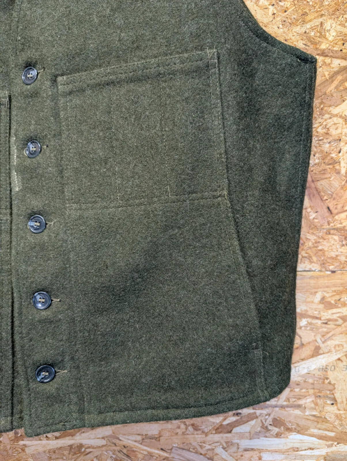 Filson Mackinaw Wool Vest Button Up Mens 3XL 48 Forest Green USA Made Style 20