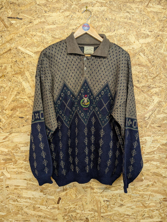 Topman Mens Size Large Nordic Fair Isle Vintage Knit Peter Werth Made England