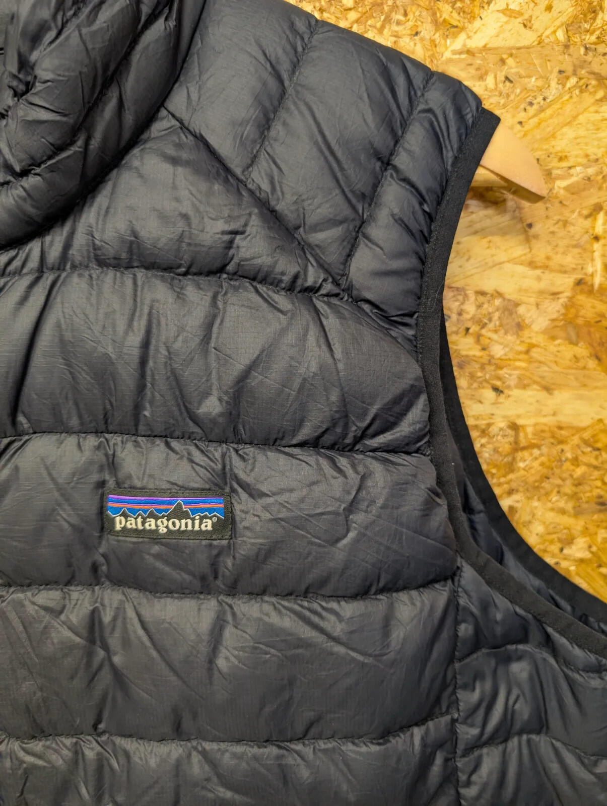 Patagonia Down Sweater Vest Womens XXL Black Full Zip Insulated Puffer Gilet
