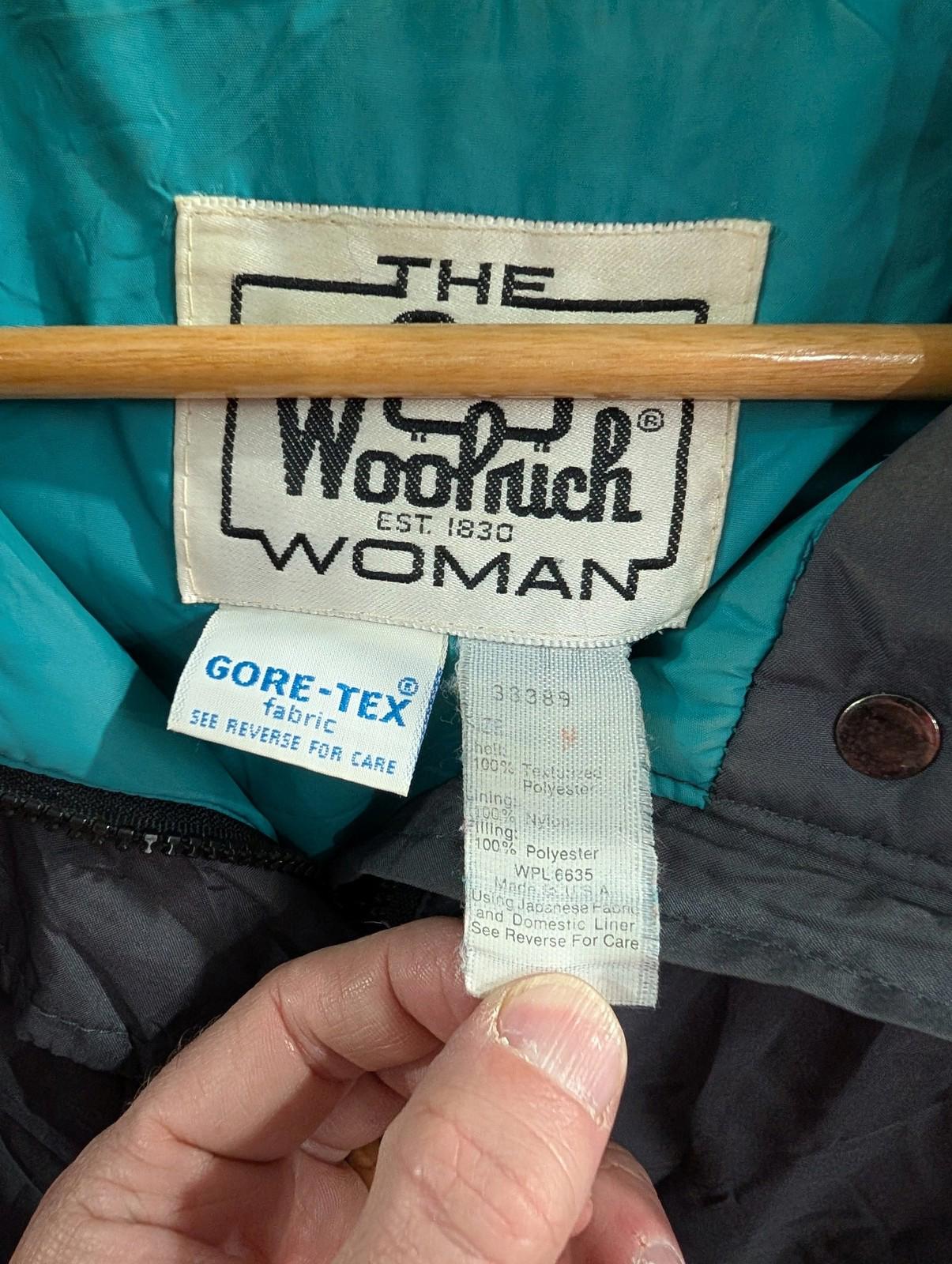 Woolrich Grey Jacket Medium Women Gore-Tex Waterproof Ski Vintage 90s Coat