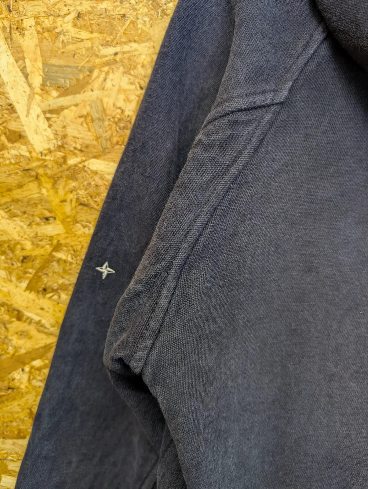 Stone Island Denims Stellina Parka Mens Large Washed Canvas AW03 Navy Blue Hood