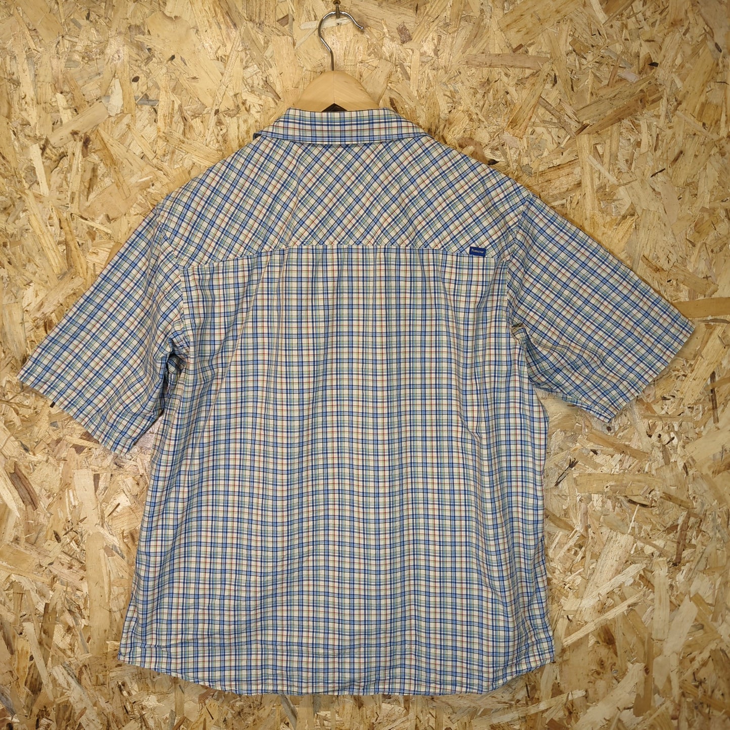 Pendleton USA Vintage 90s Heavy Cotton Shirt Check Plaid Blue Green Cream XL