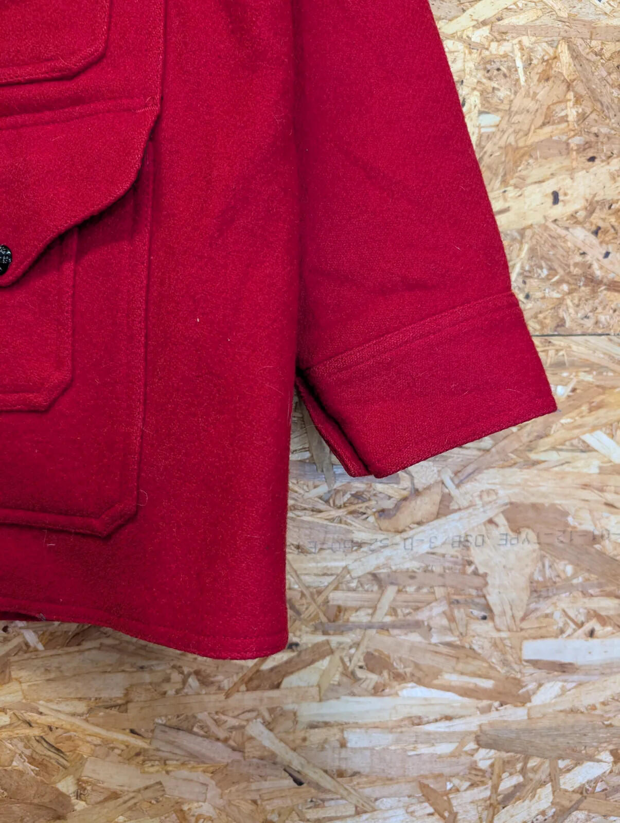 Filson Cruiser Wool Jacket Women Size 14 Red Large Button Mackinaw Pockets USA