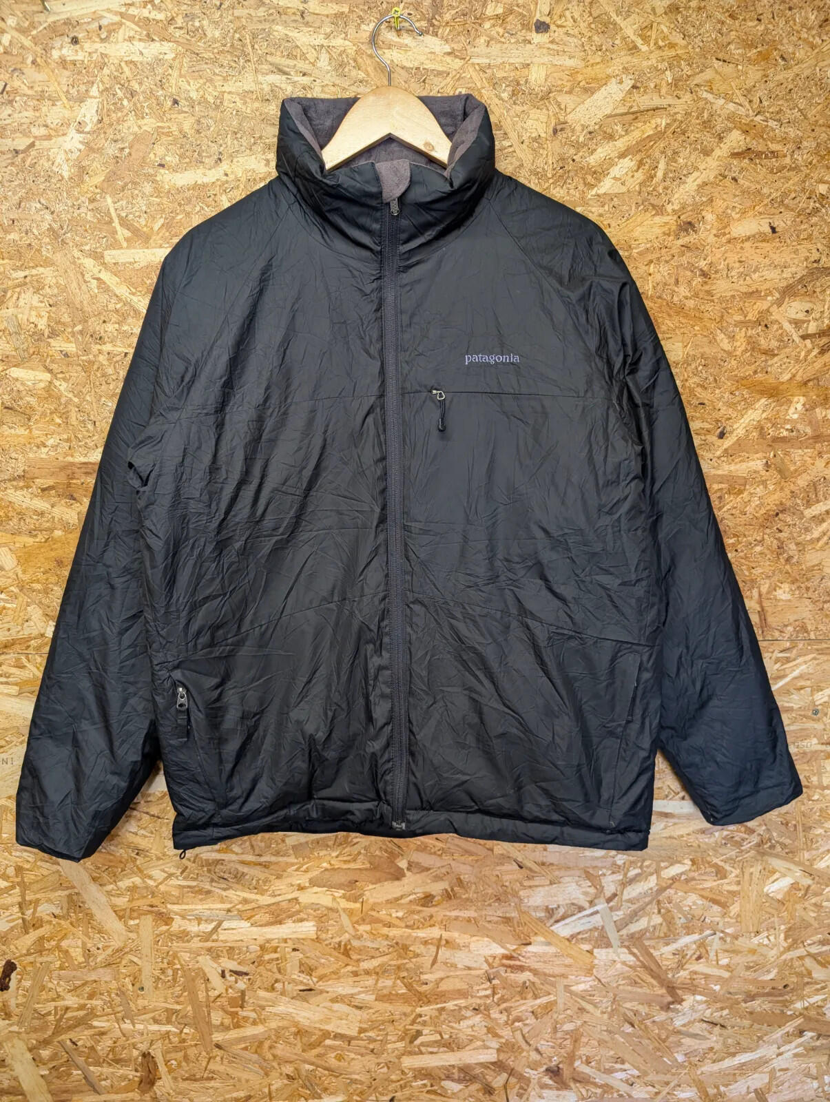 Patagonia Stealth Downer Jacket Mens Medium Black Insulated Puffer Goose Fill