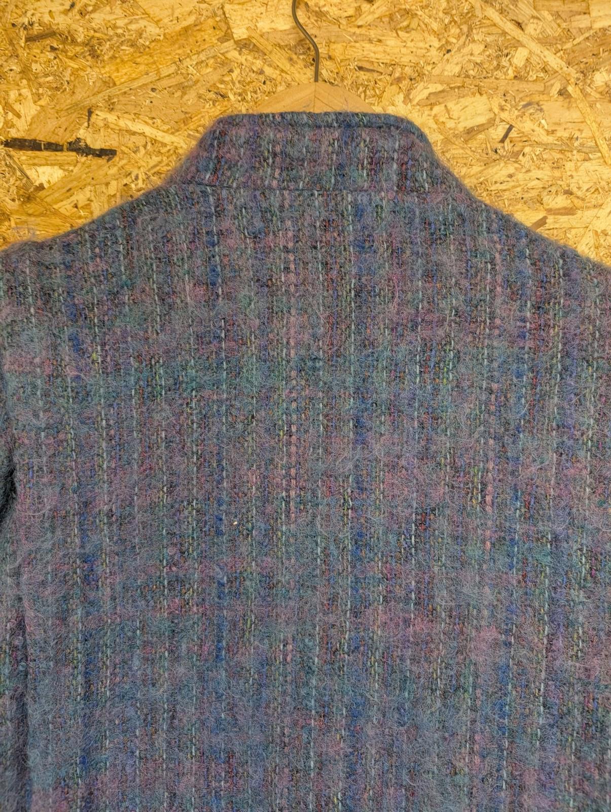 Avoca Collection Coat Small - Medium Size Women Vintage Wool Tweed Purple Blue