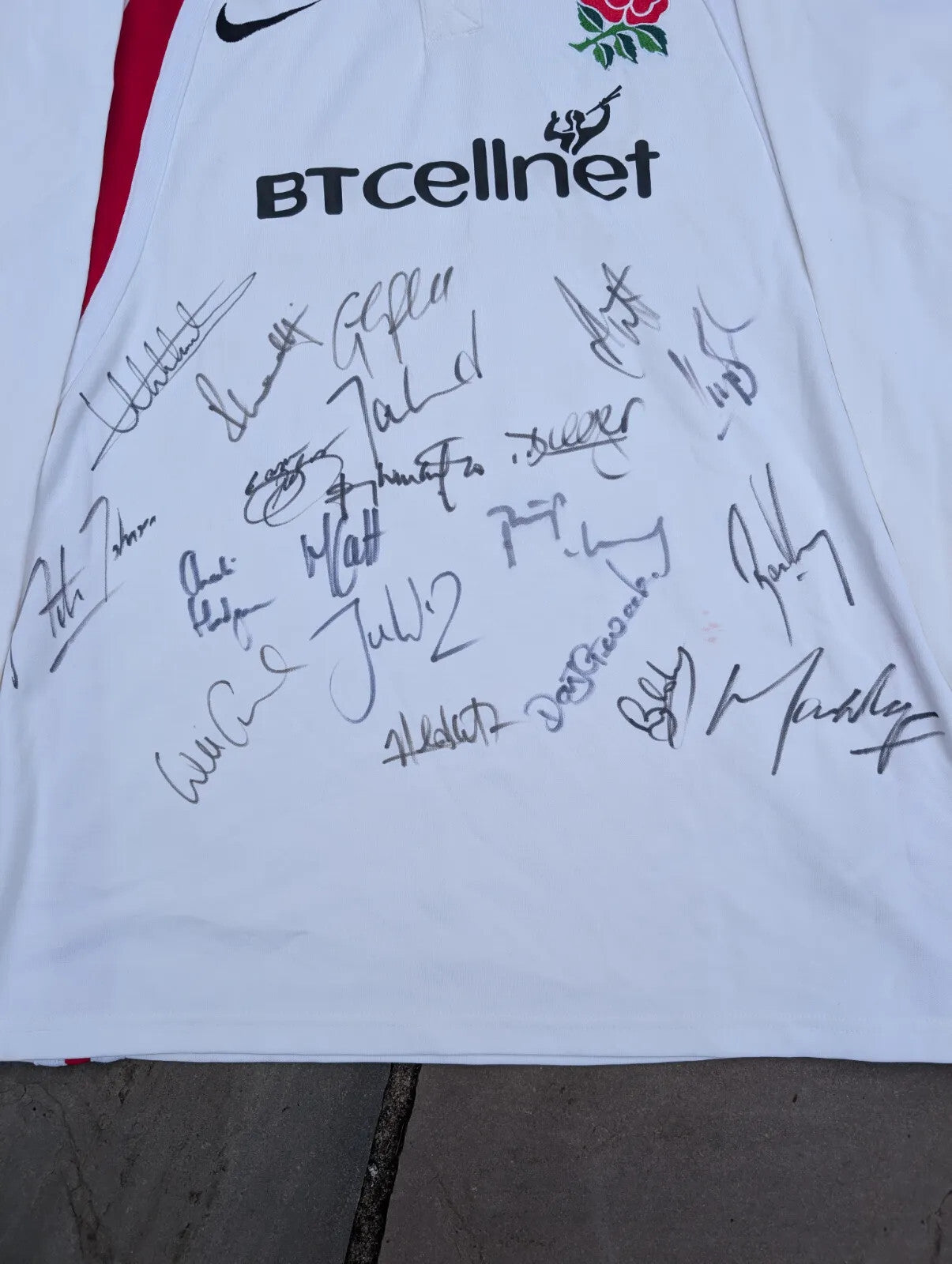 Signed England Rugby Shirt 99-03 Men Large World Cup Winners Wilkinson Dallaglio